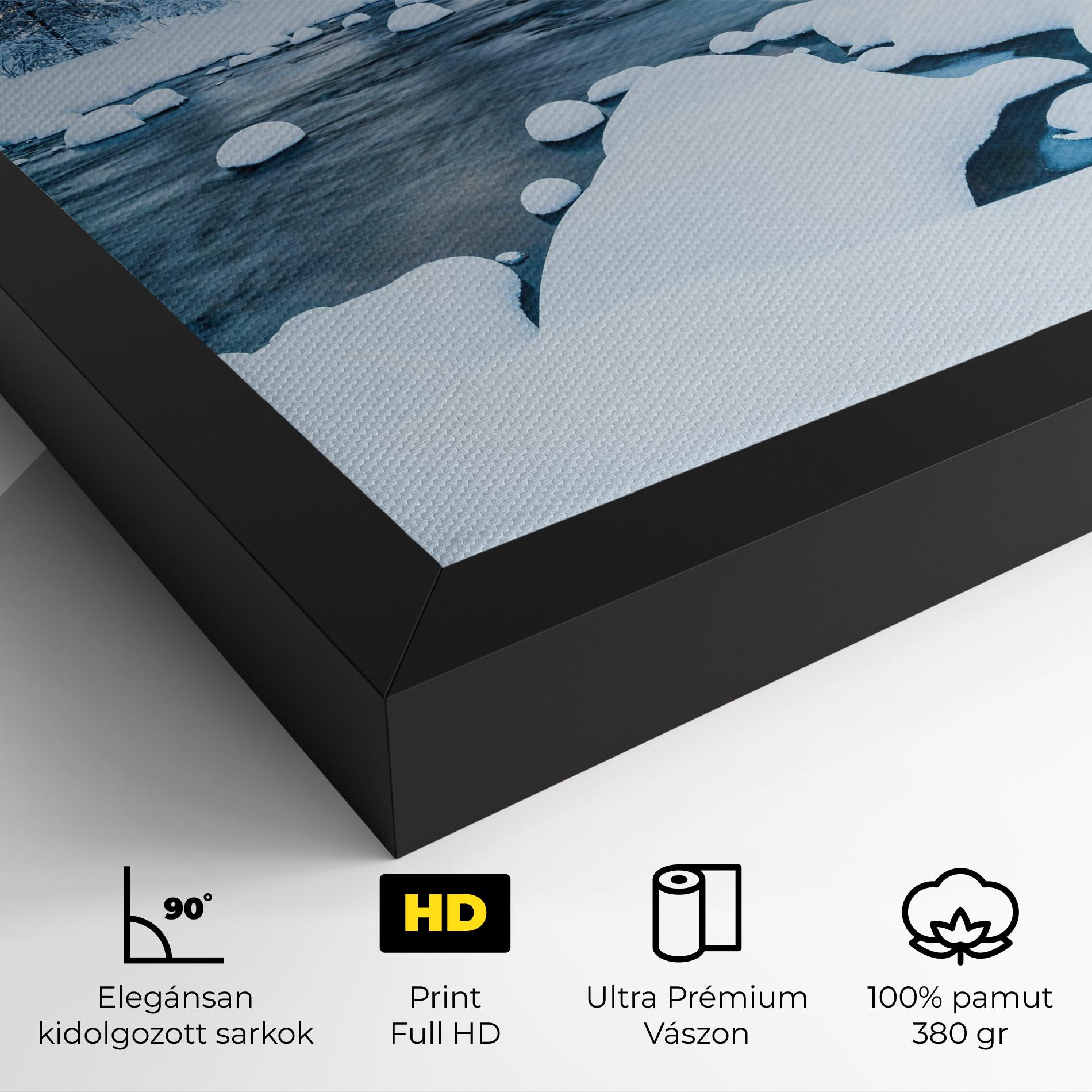 Vászonkép Winter River mockup 4