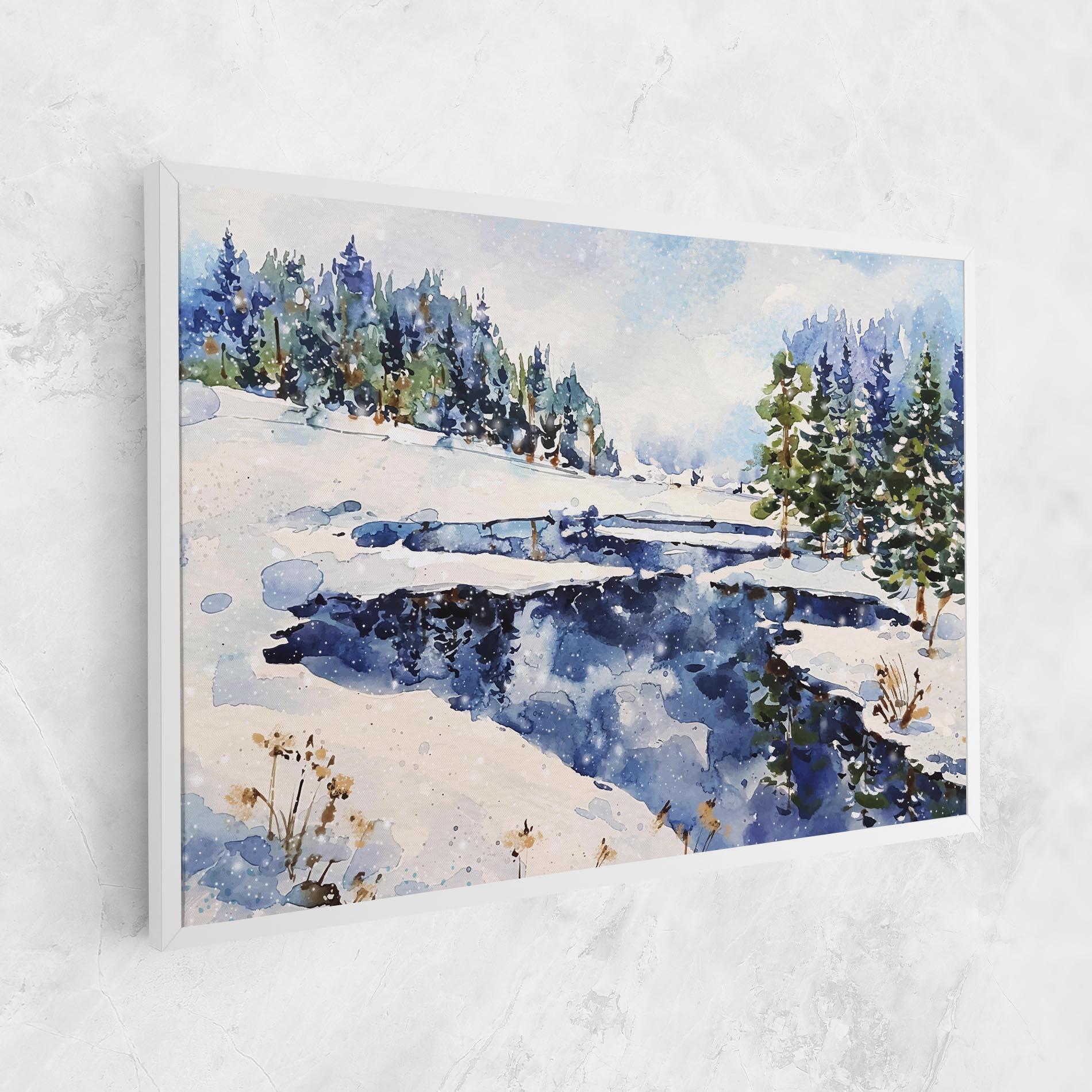 Vászonkép Winter Painting mockup 1