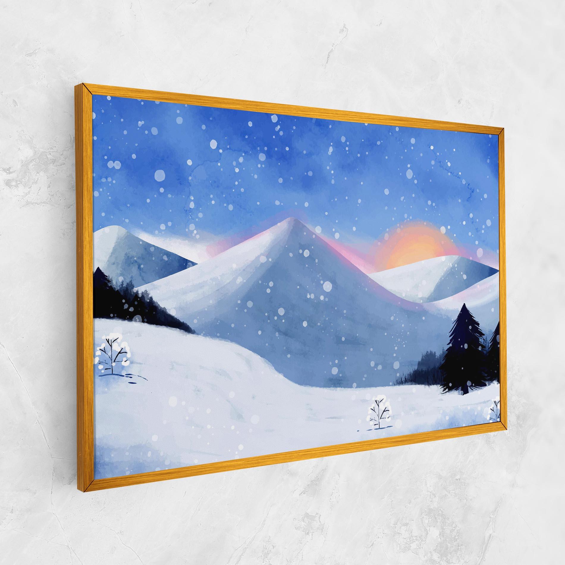 Vászonkép Mountain Snow Art mockup 1
