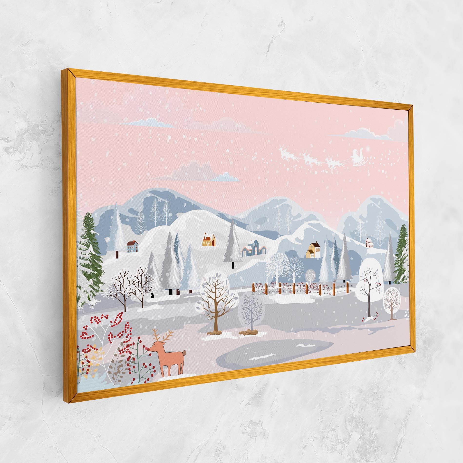 Vászonkép Pink Sky Winter mockup 1