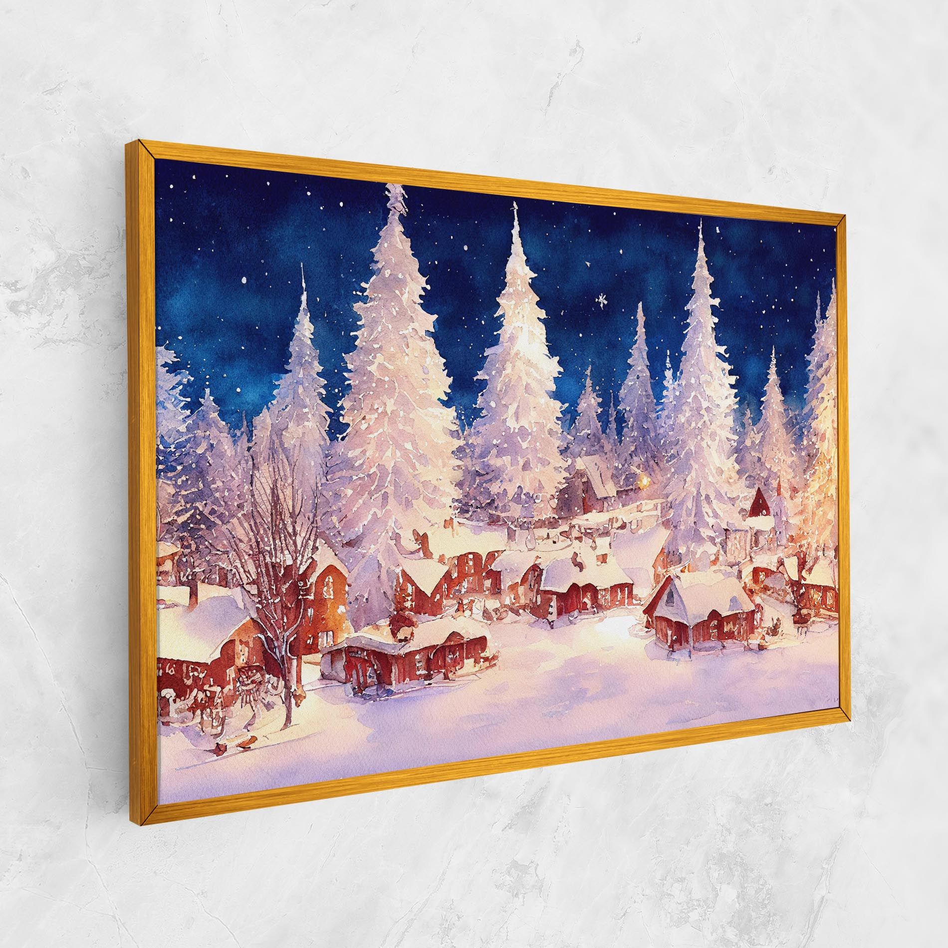 Snow Falling Painting mockup 1