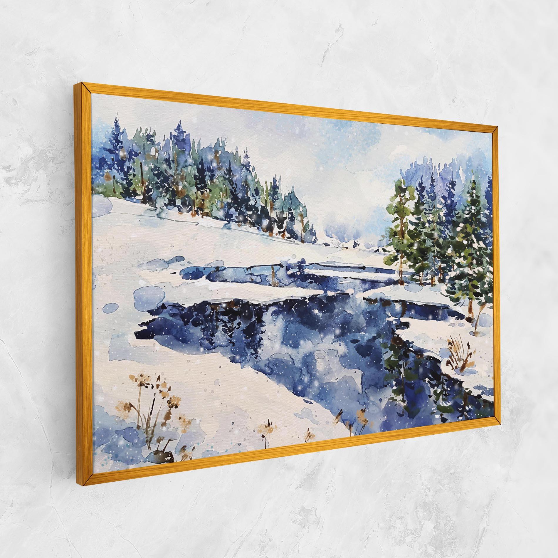 Vászonkép Winter Painting mockup 1