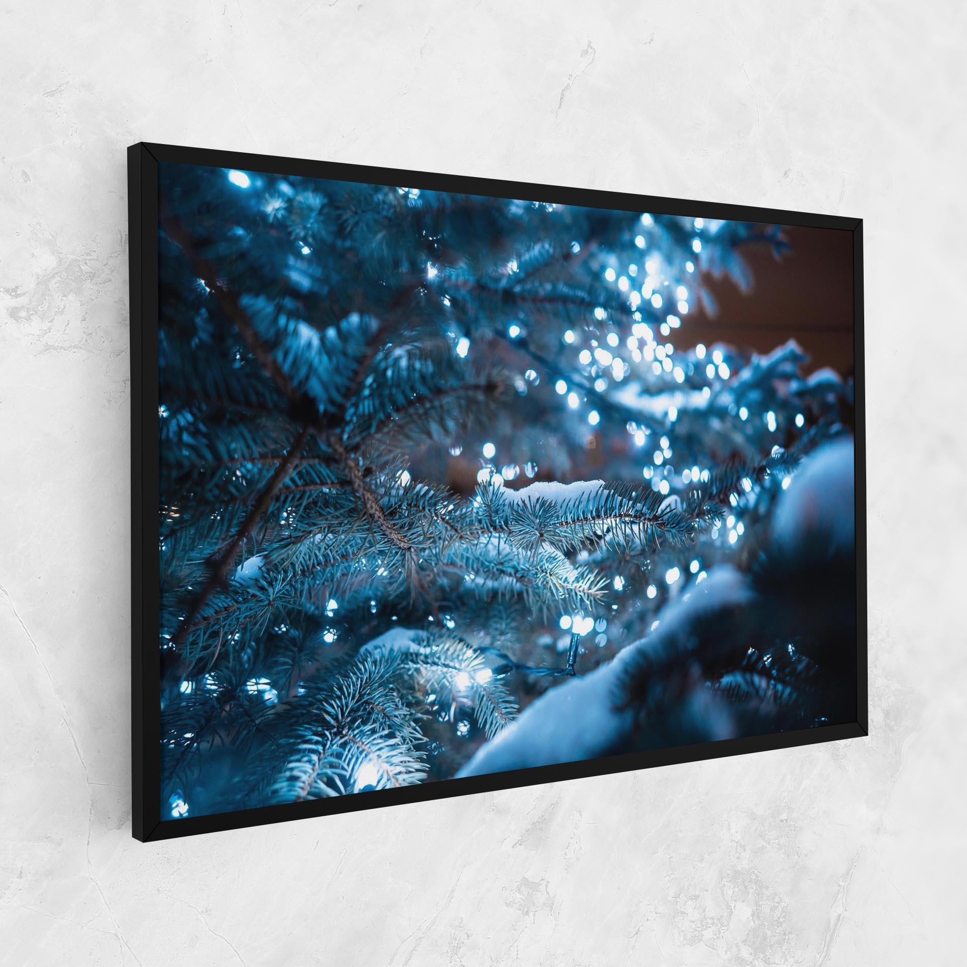 Vászonkép Blue Christmas Tree mockup 1