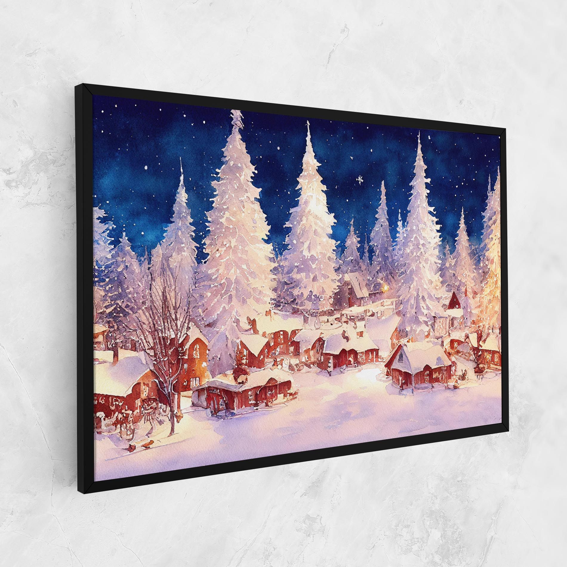 Snow Falling Painting mockup 1