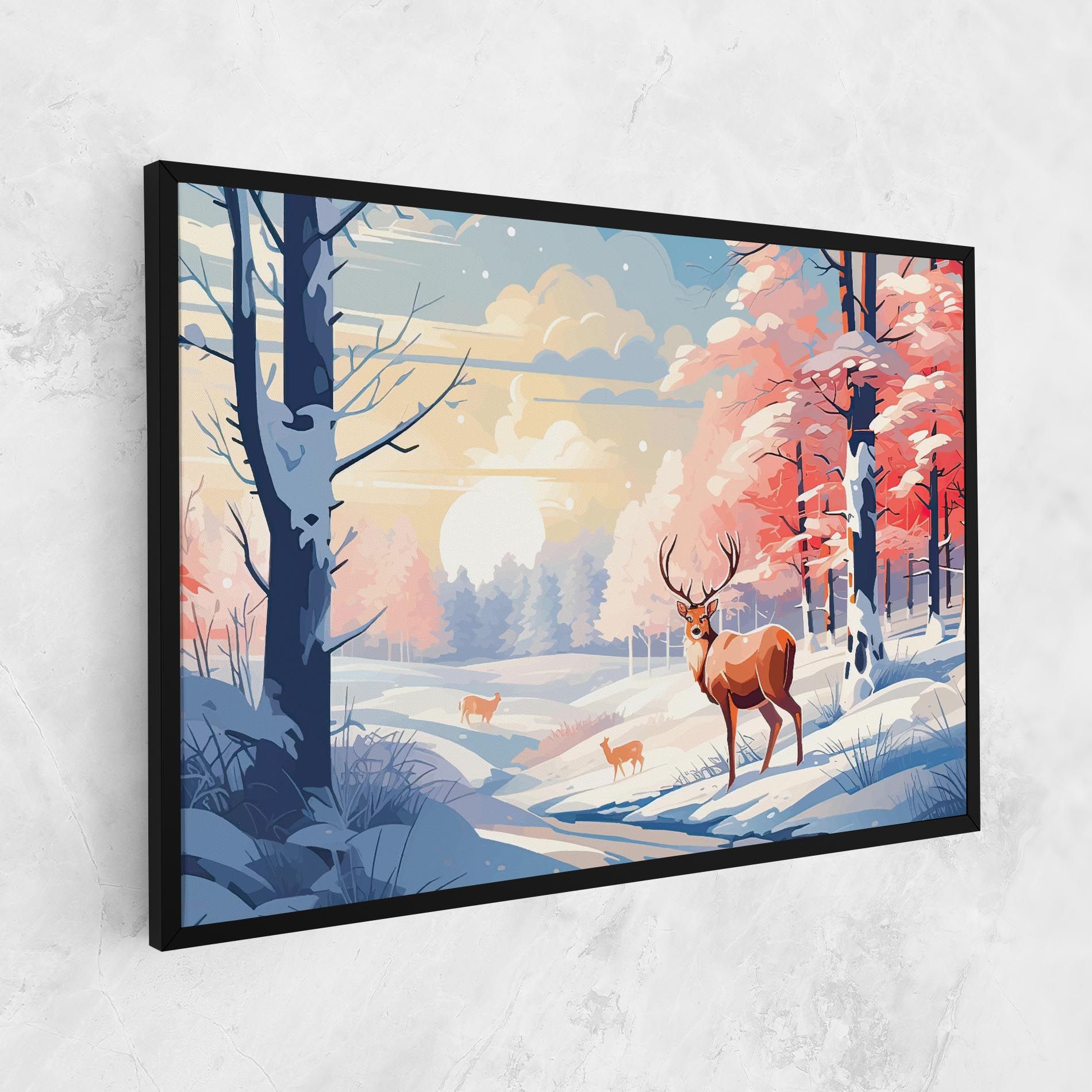 Winter Deer Art mockup 1