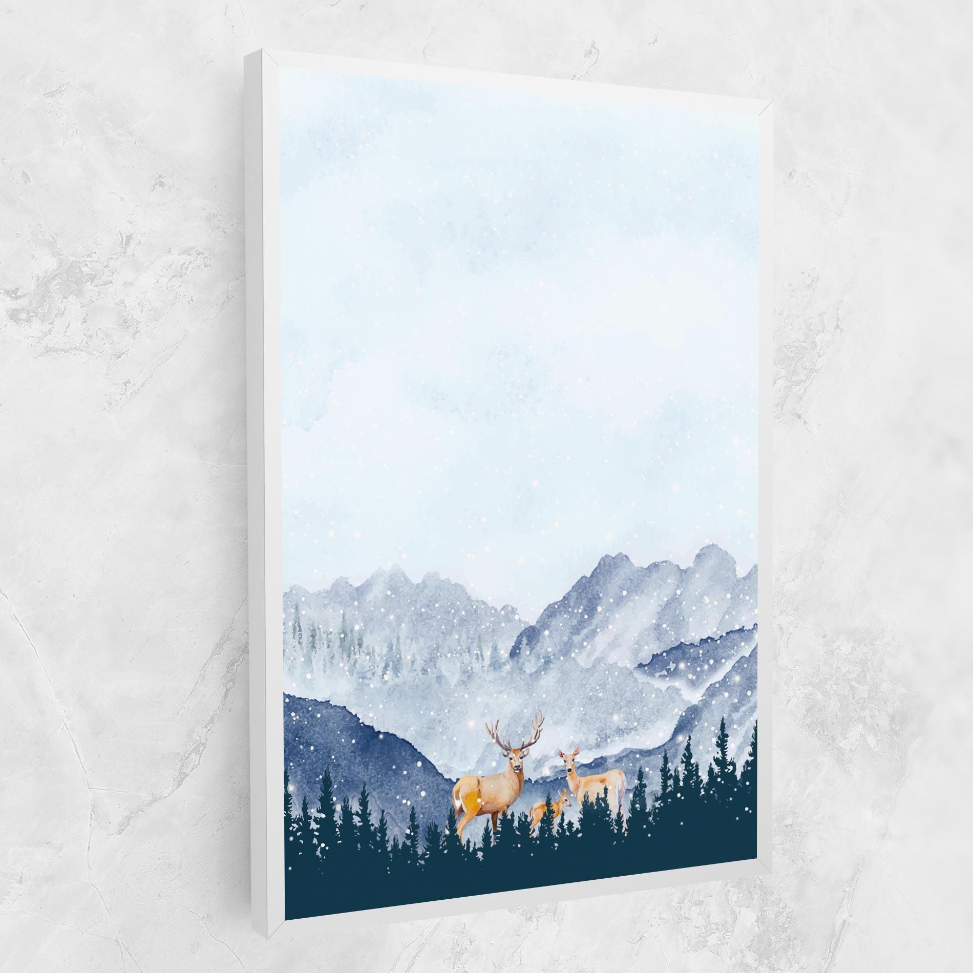 Winter Deers mockup 1