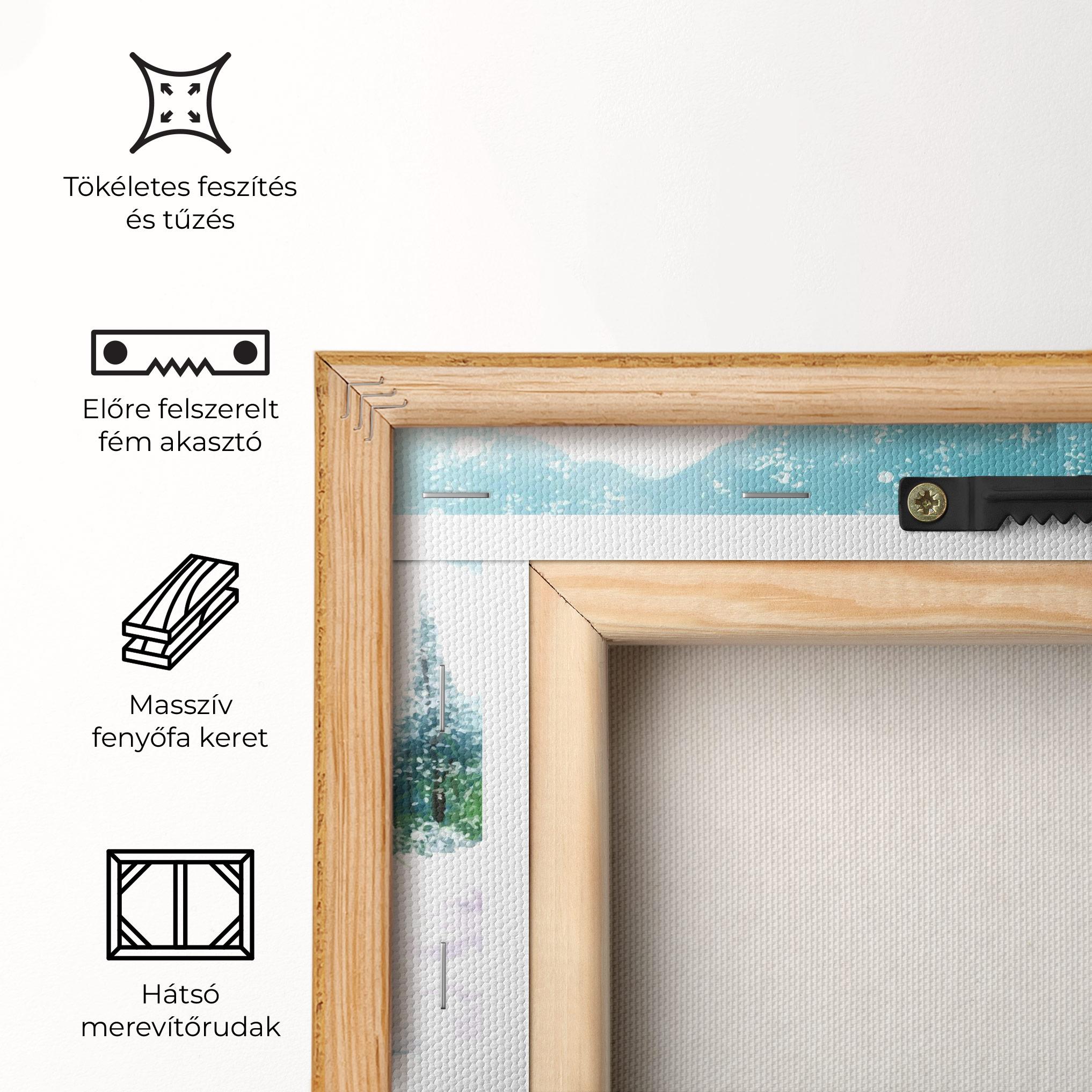 Vászonkép Purple House Winter mockup 5