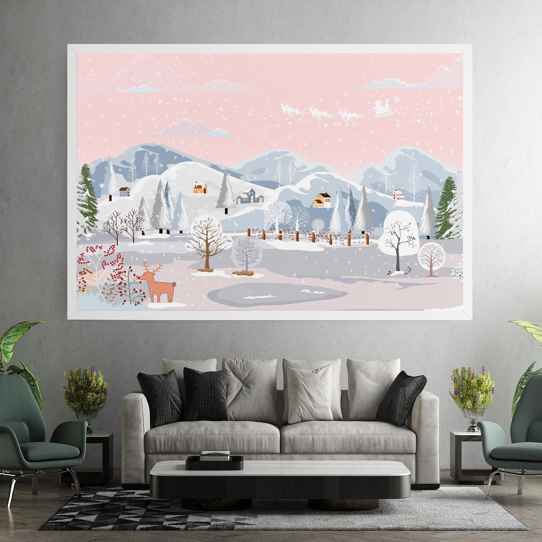 Vászonkép Pink Sky Winter mockup 7