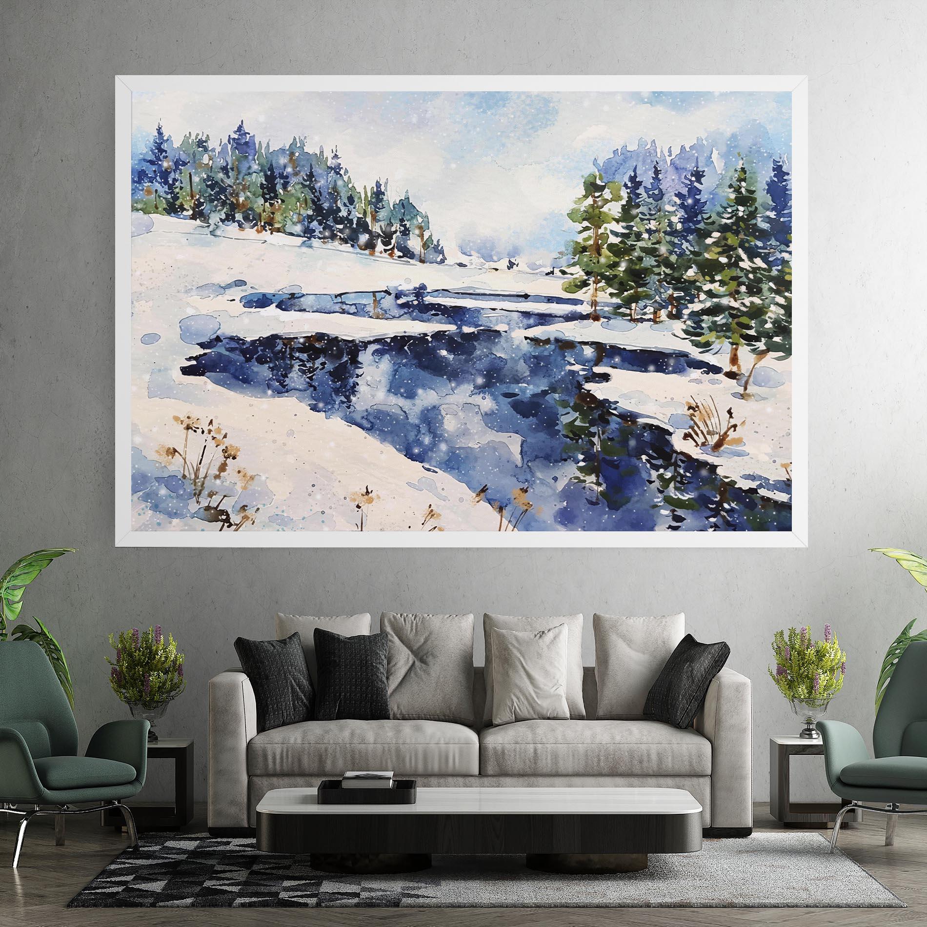 Vászonkép Winter Painting mockup 7