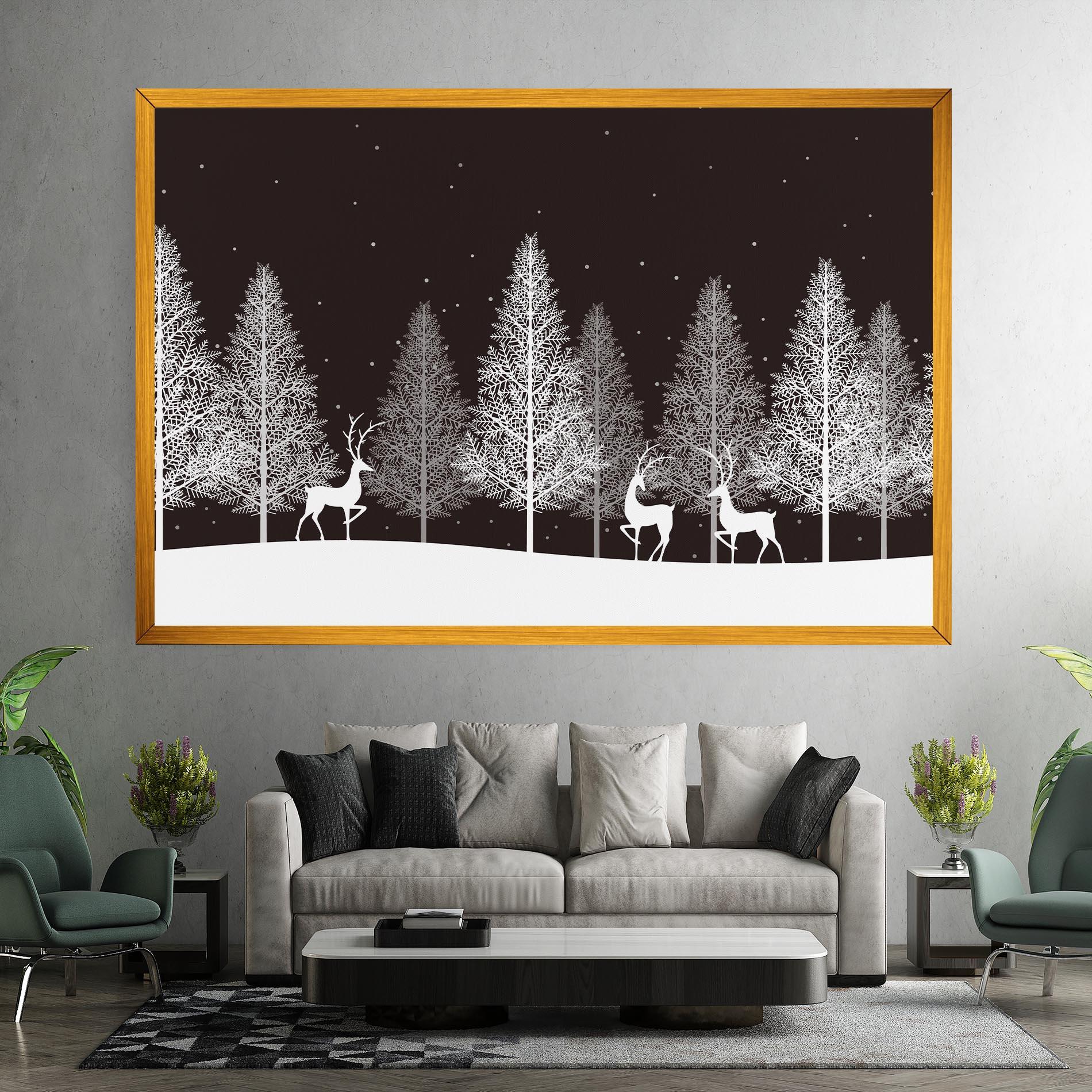 Vászonkép Brown Sky Winter mockup 7