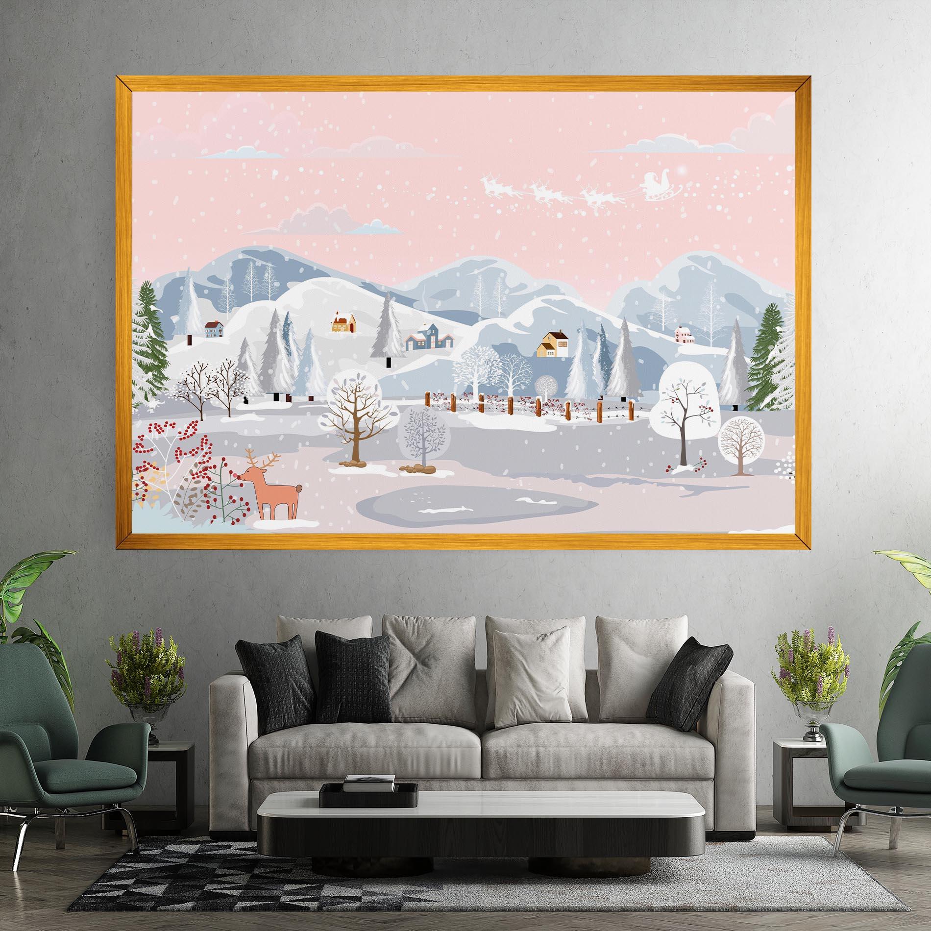 Vászonkép Pink Sky Winter mockup 7