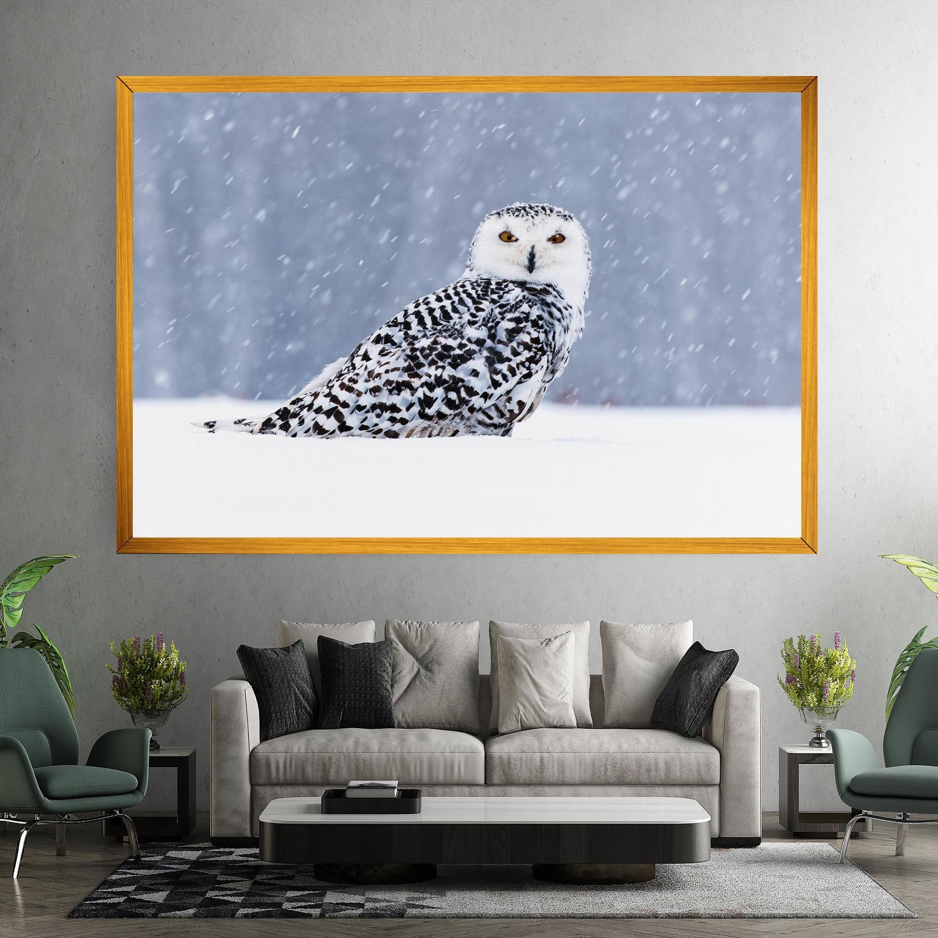 Vászonkép Snow Owl mockup 7