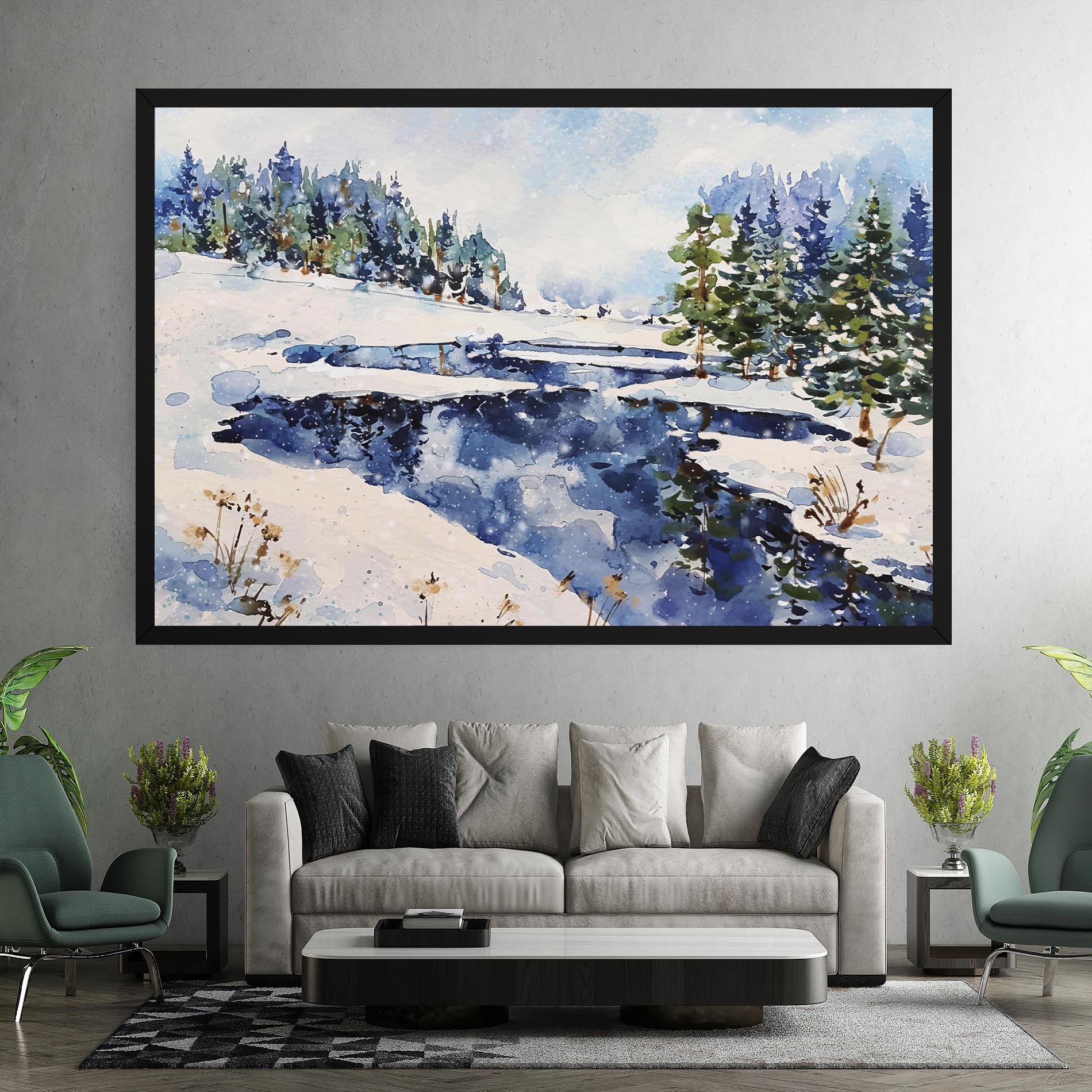 Vászonkép Winter Painting mockup 7