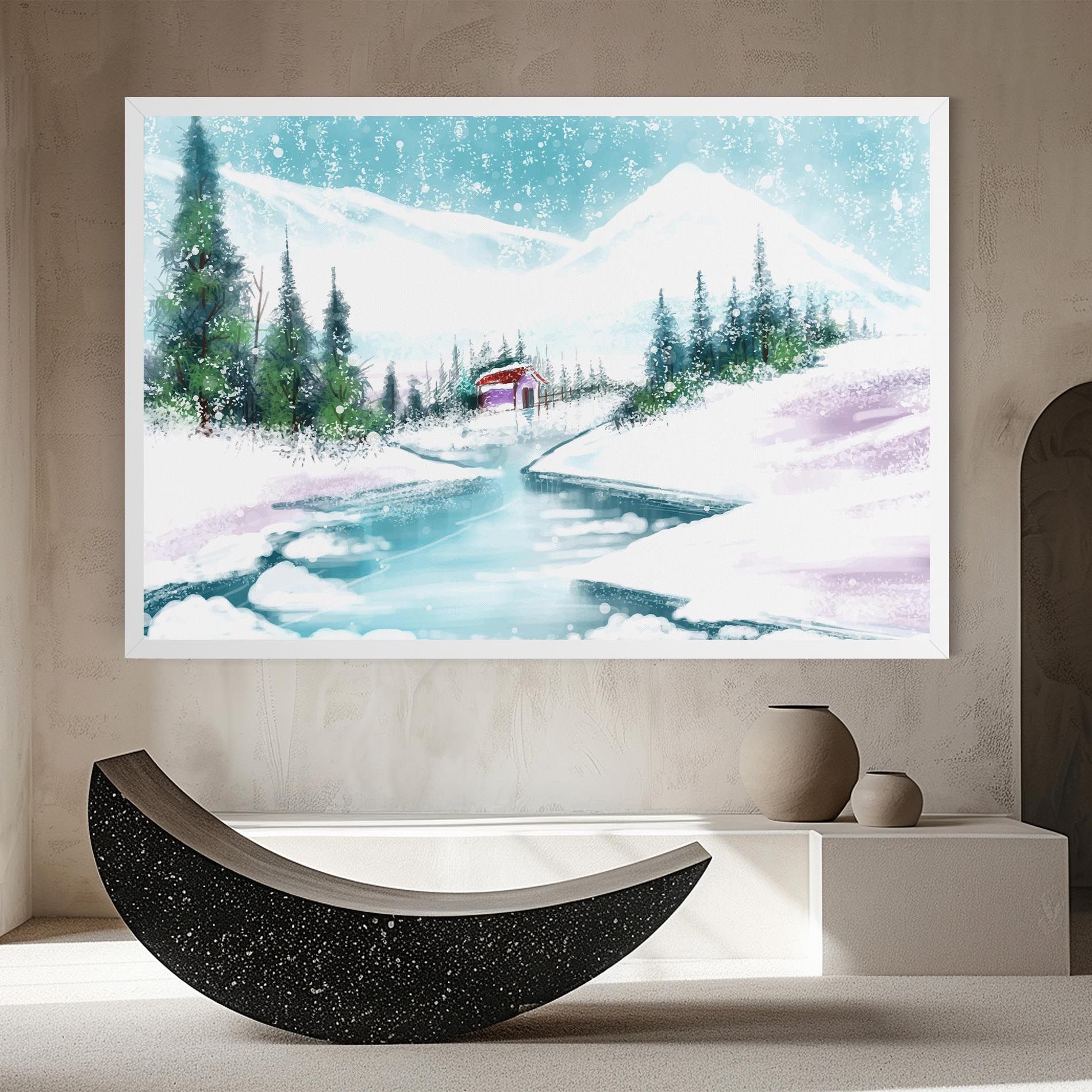 Purple House Winter mockup 8