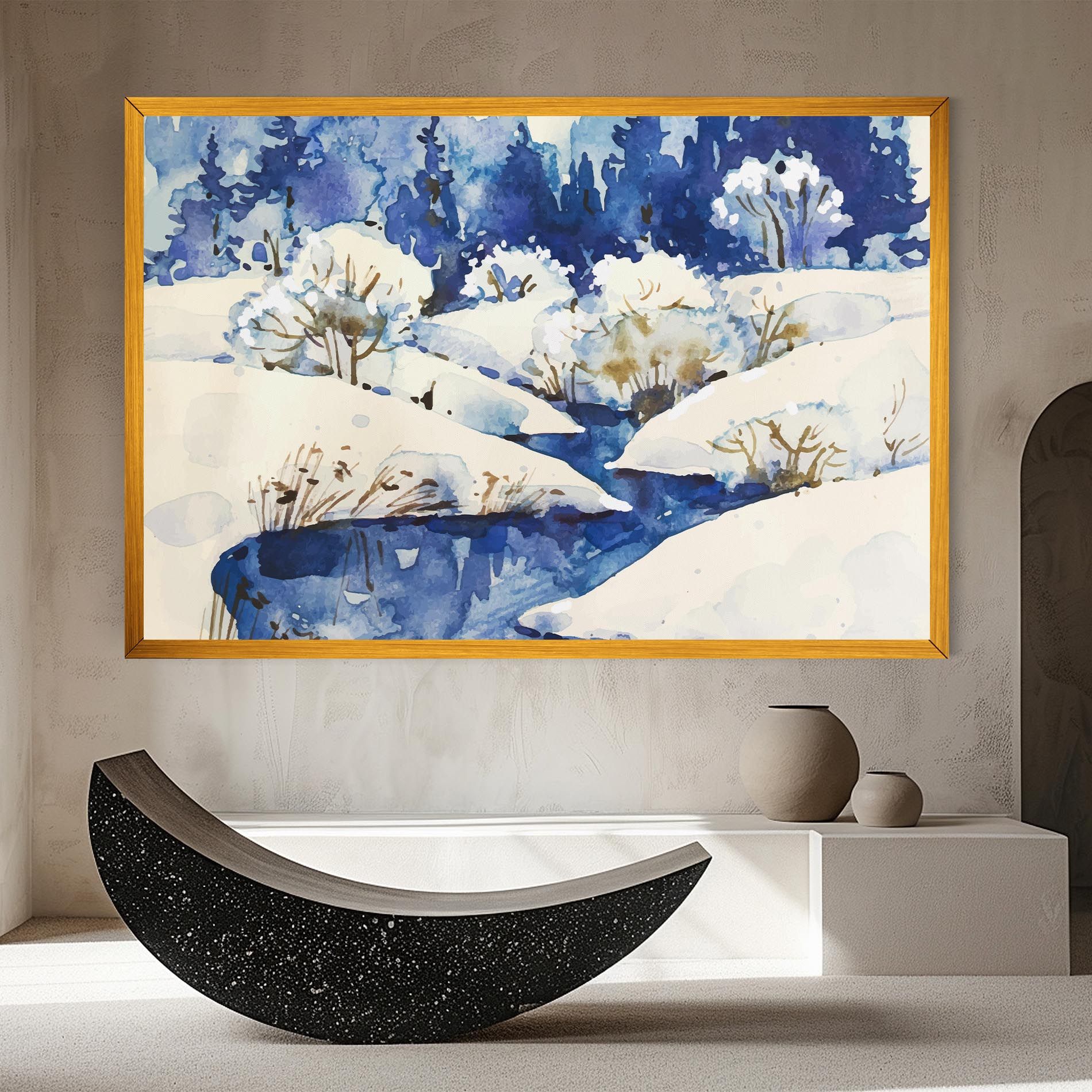 Blue Trees Winter mockup 8