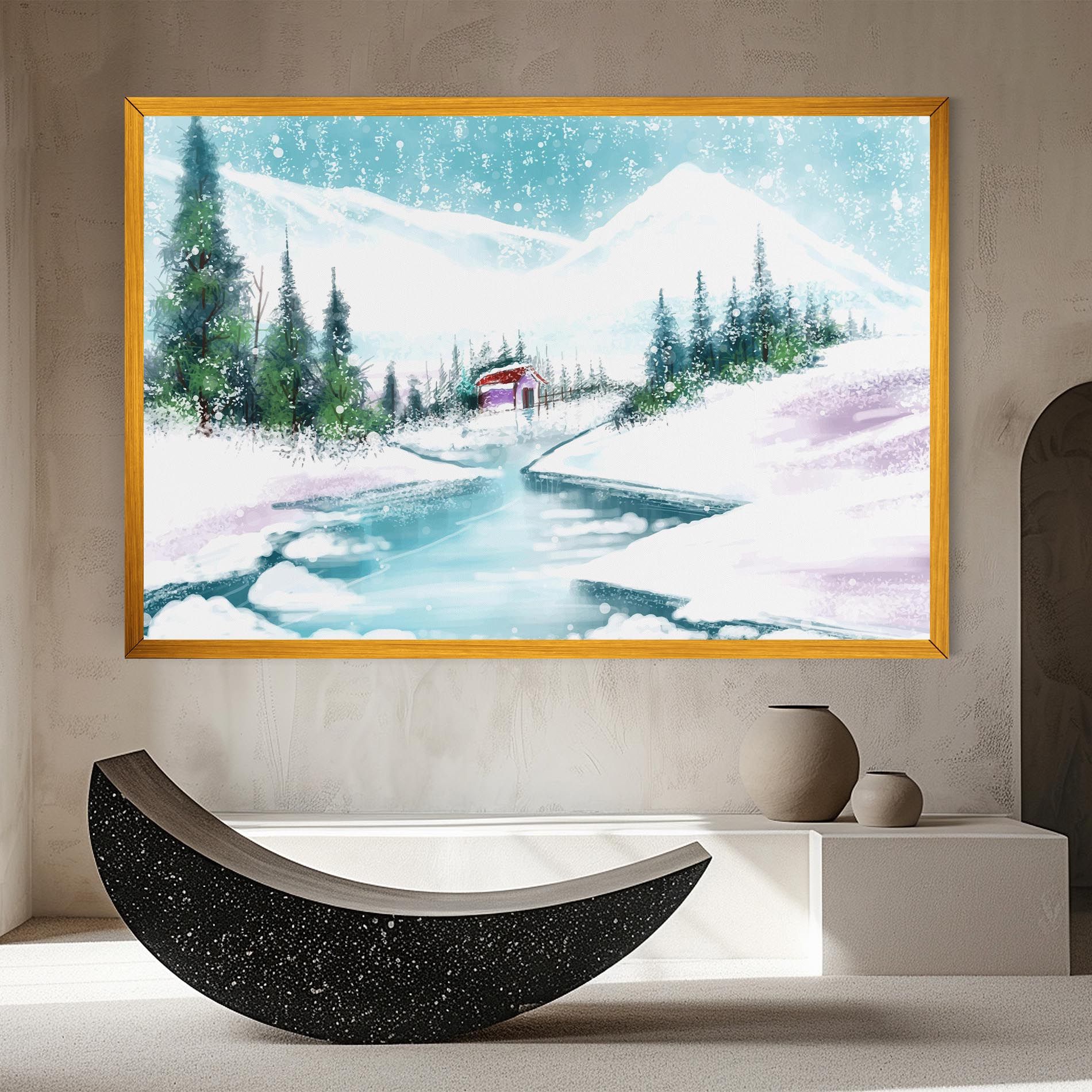 Purple House Winter mockup 8