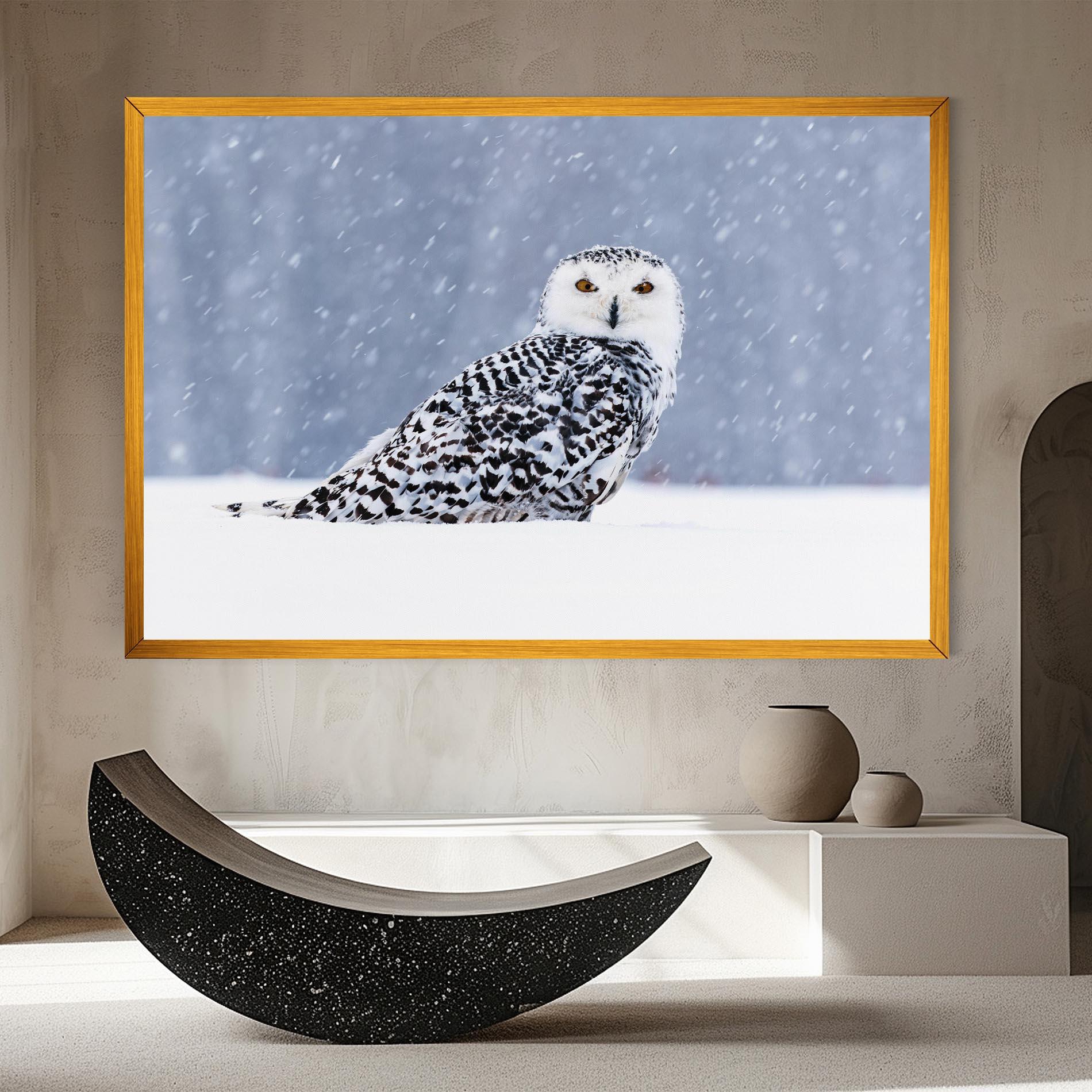 Vászonkép Snow Owl mockup 8