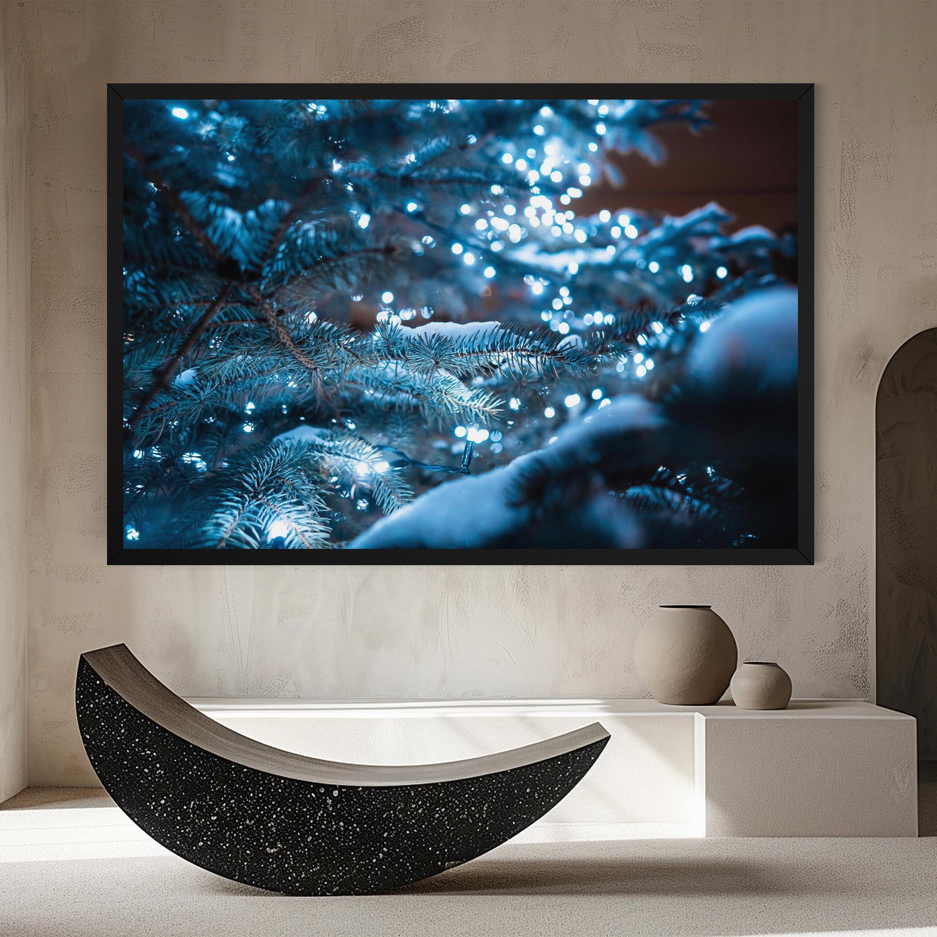 Vászonkép Blue Christmas Tree mockup 8