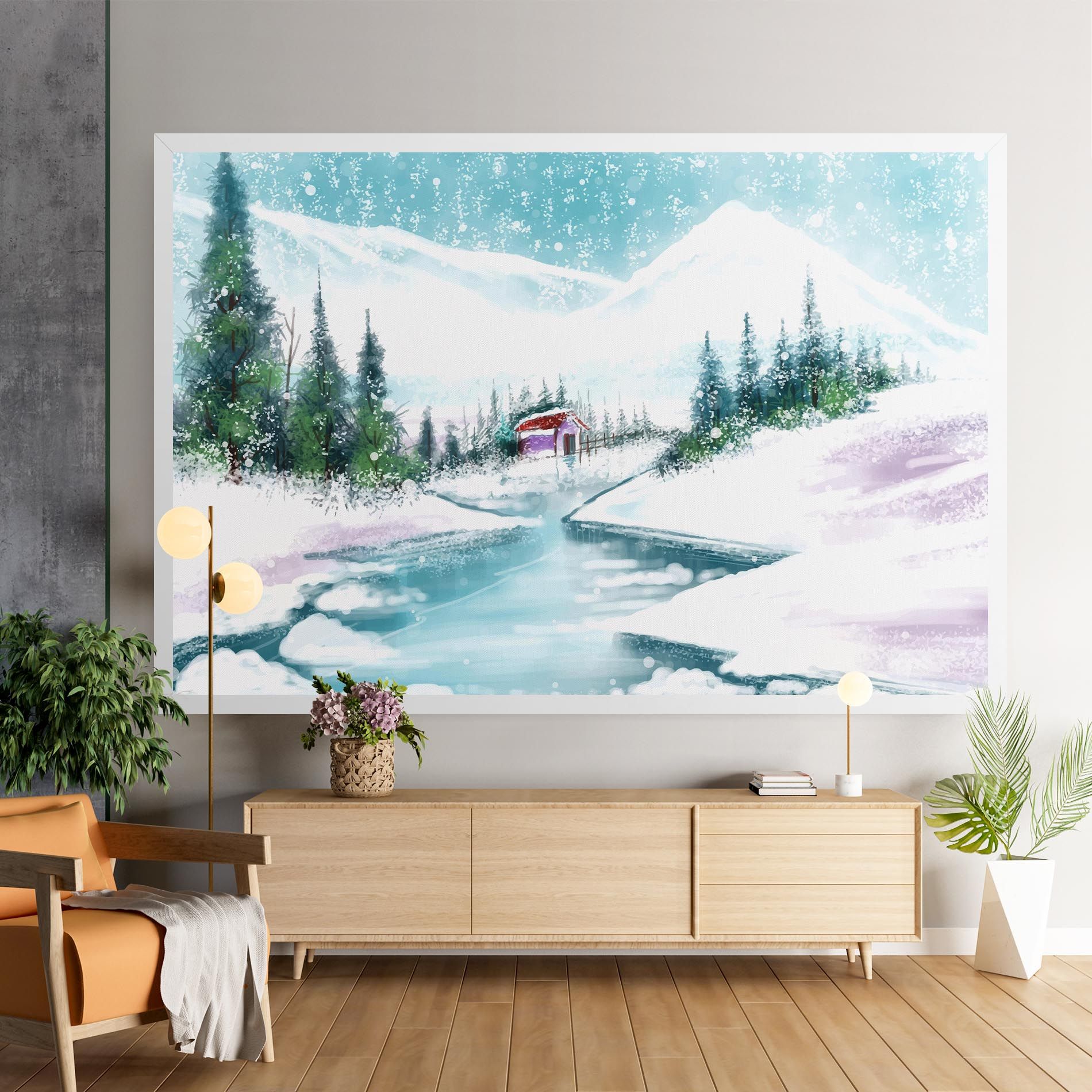 Purple House Winter mockup 9