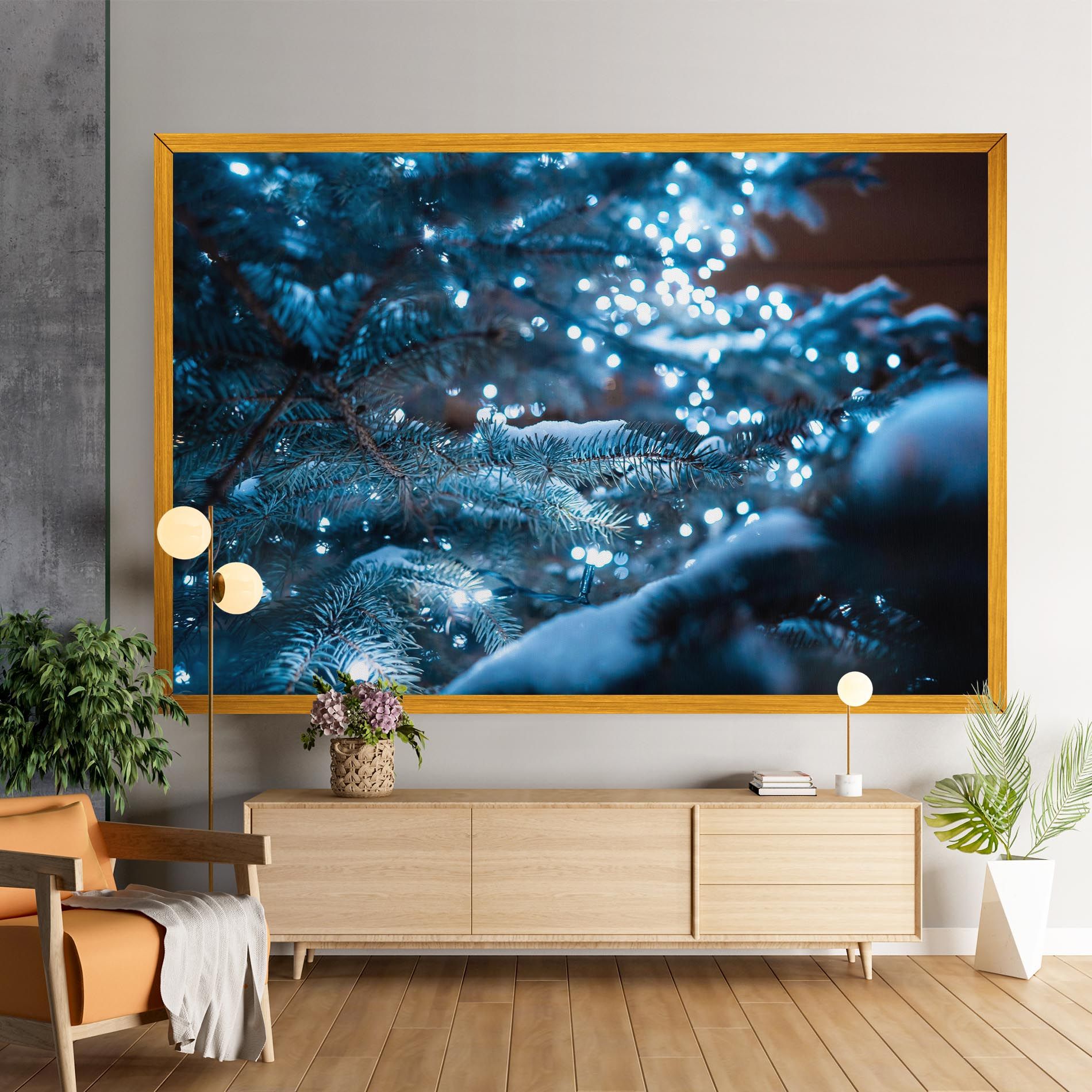 Blue Christmas Tree mockup 9