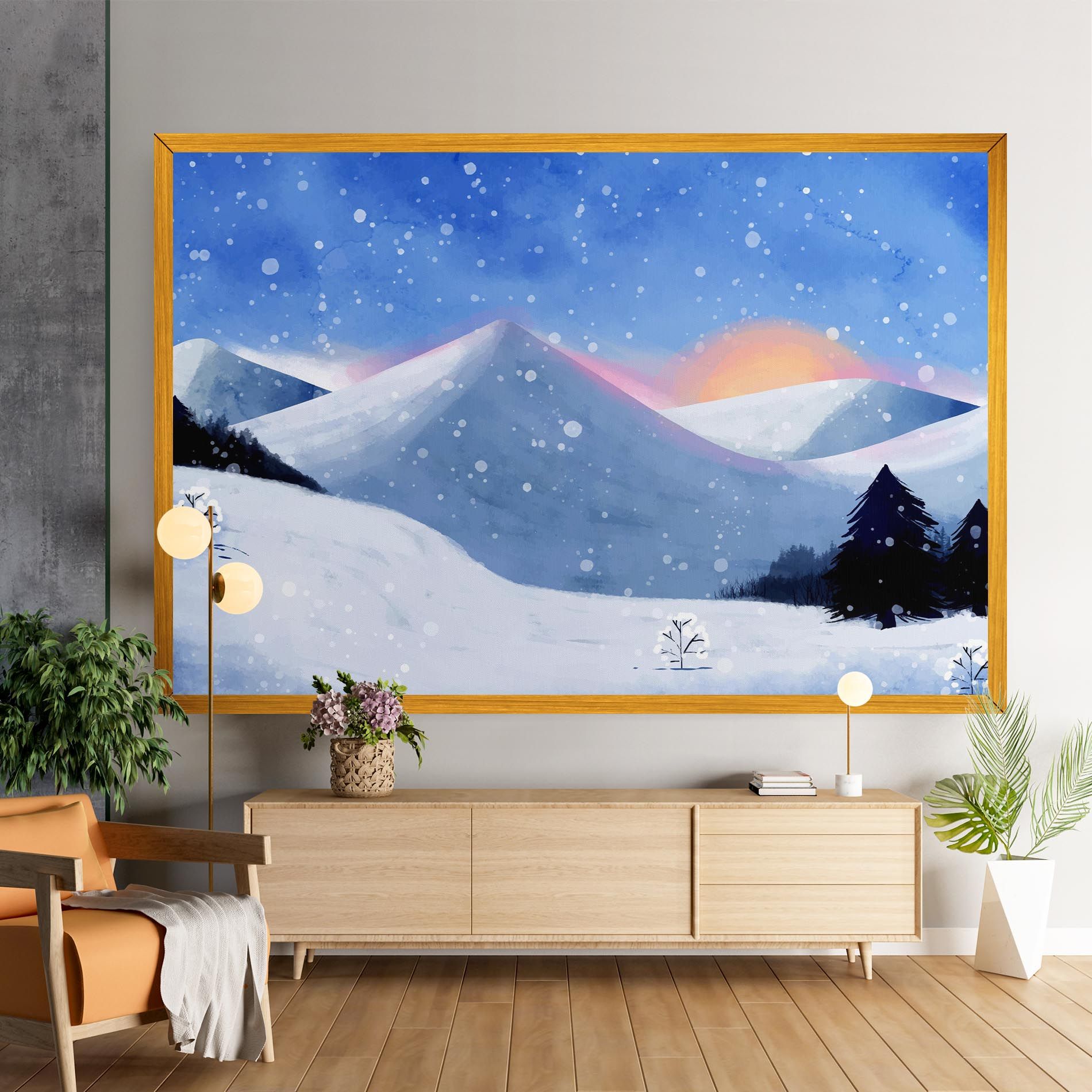 Mountain Snow Art mockup 9