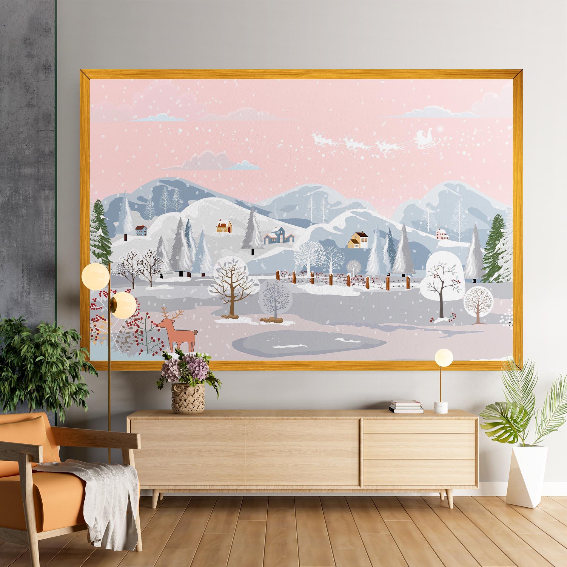 Vászonkép Pink Sky Winter mockup 9