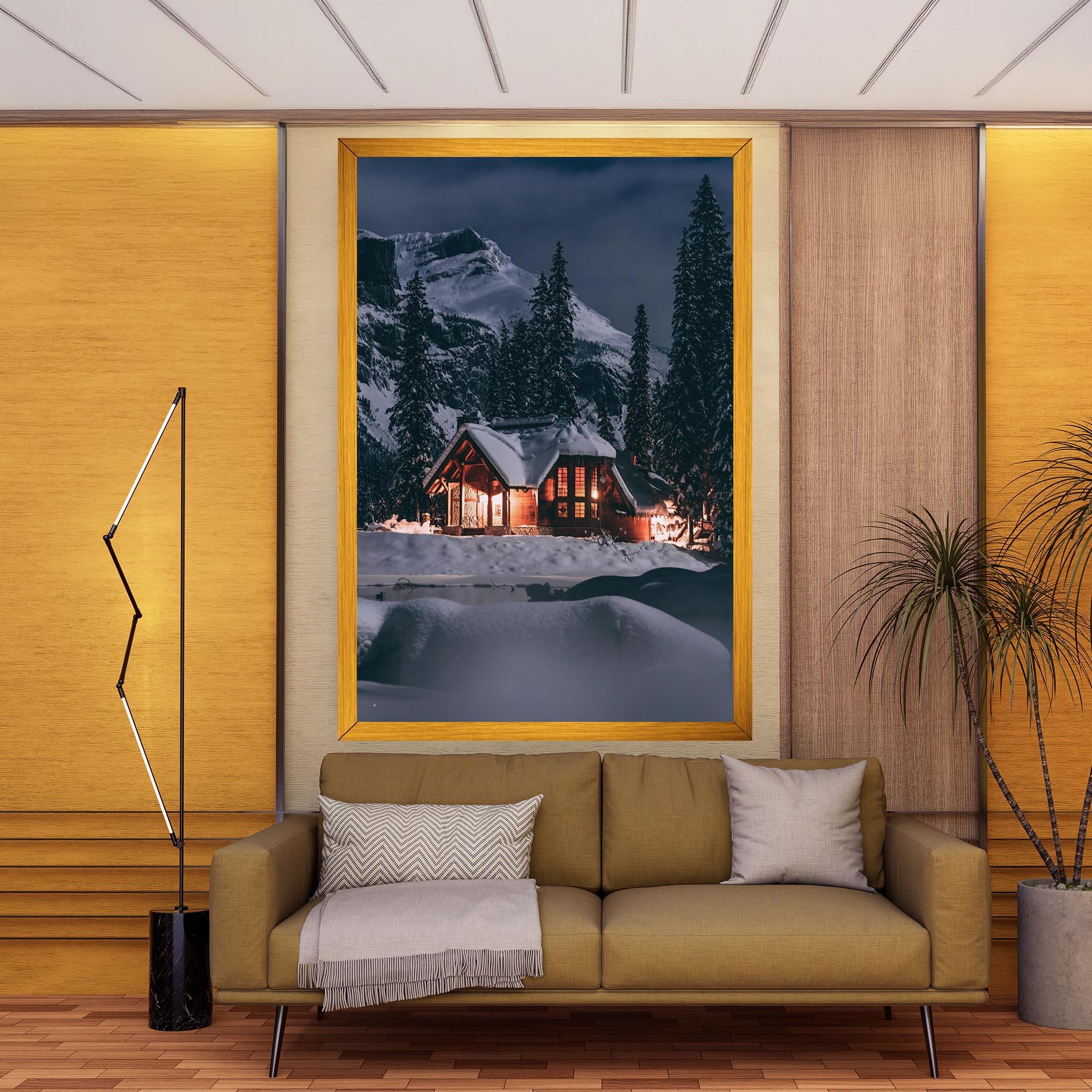 Vászonkép Winter House mockup 9