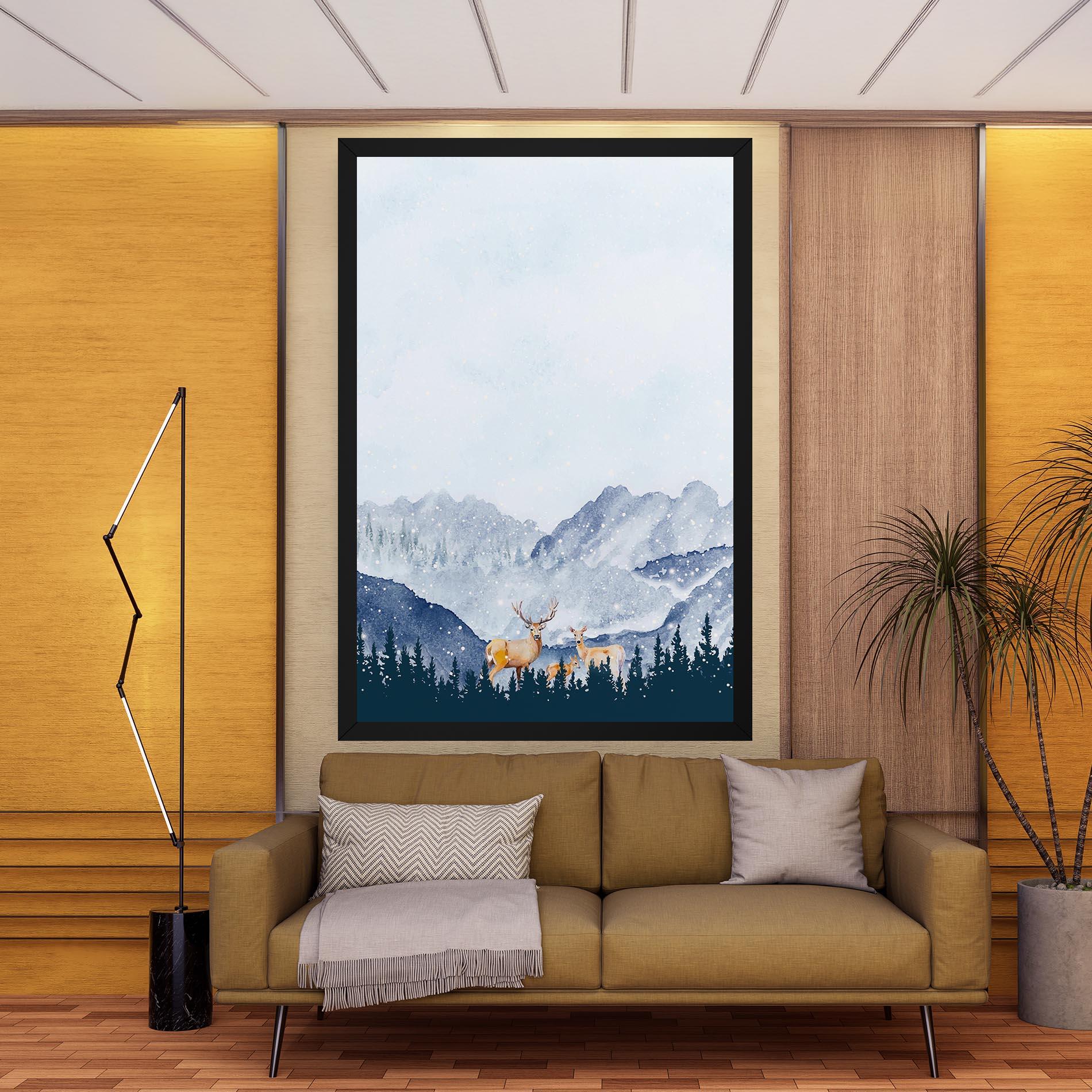 Vászonkép Winter Deers mockup 9