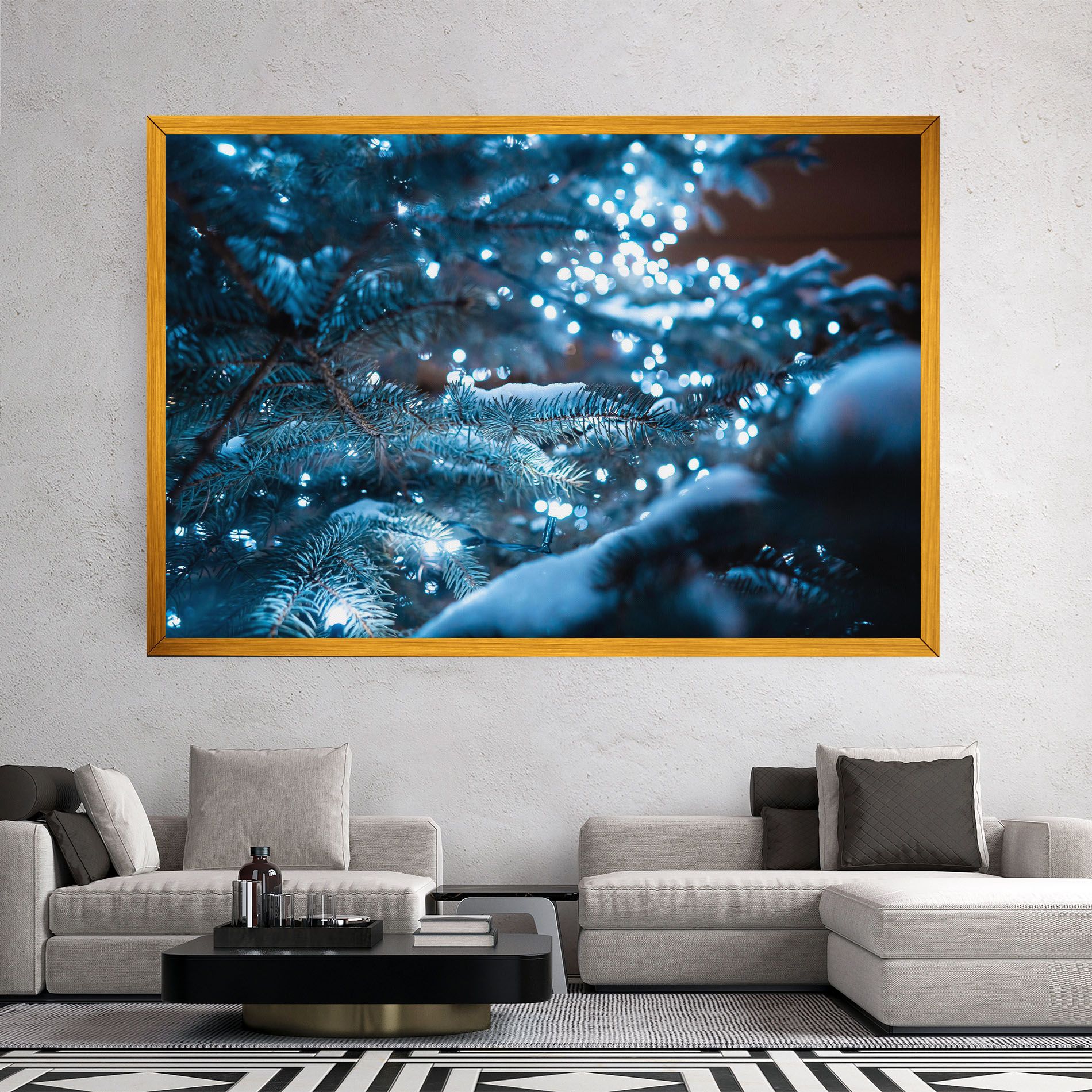 Blue Christmas Tree mockup 2