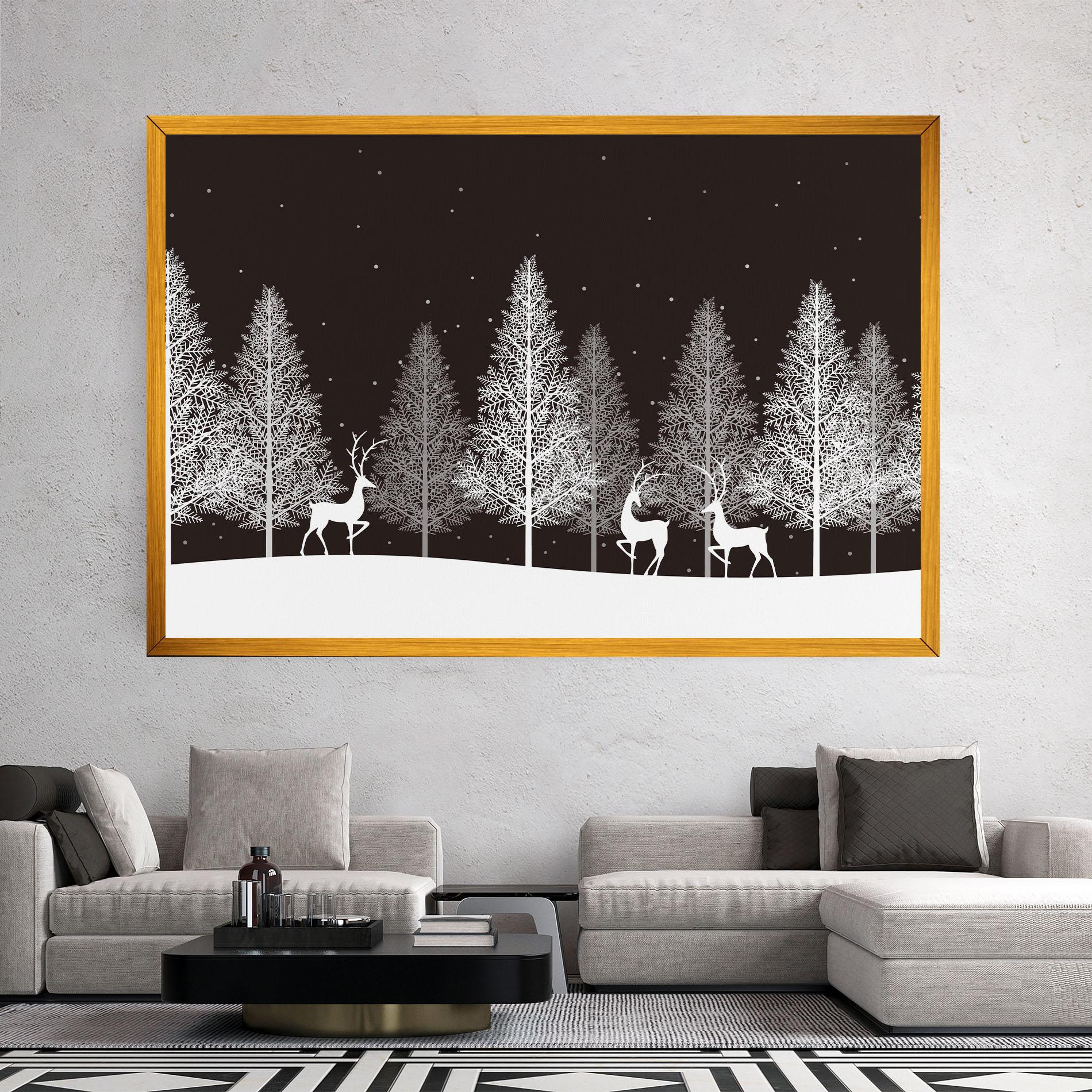 Vászonkép Brown Sky Winter mockup 2