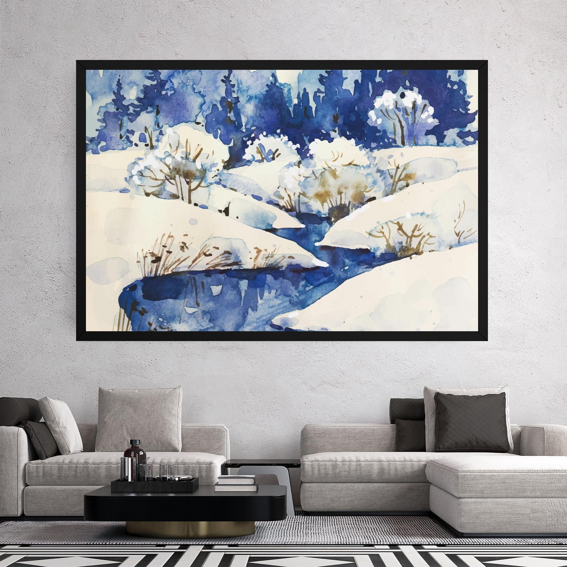 Blue Trees Winter mockup 2