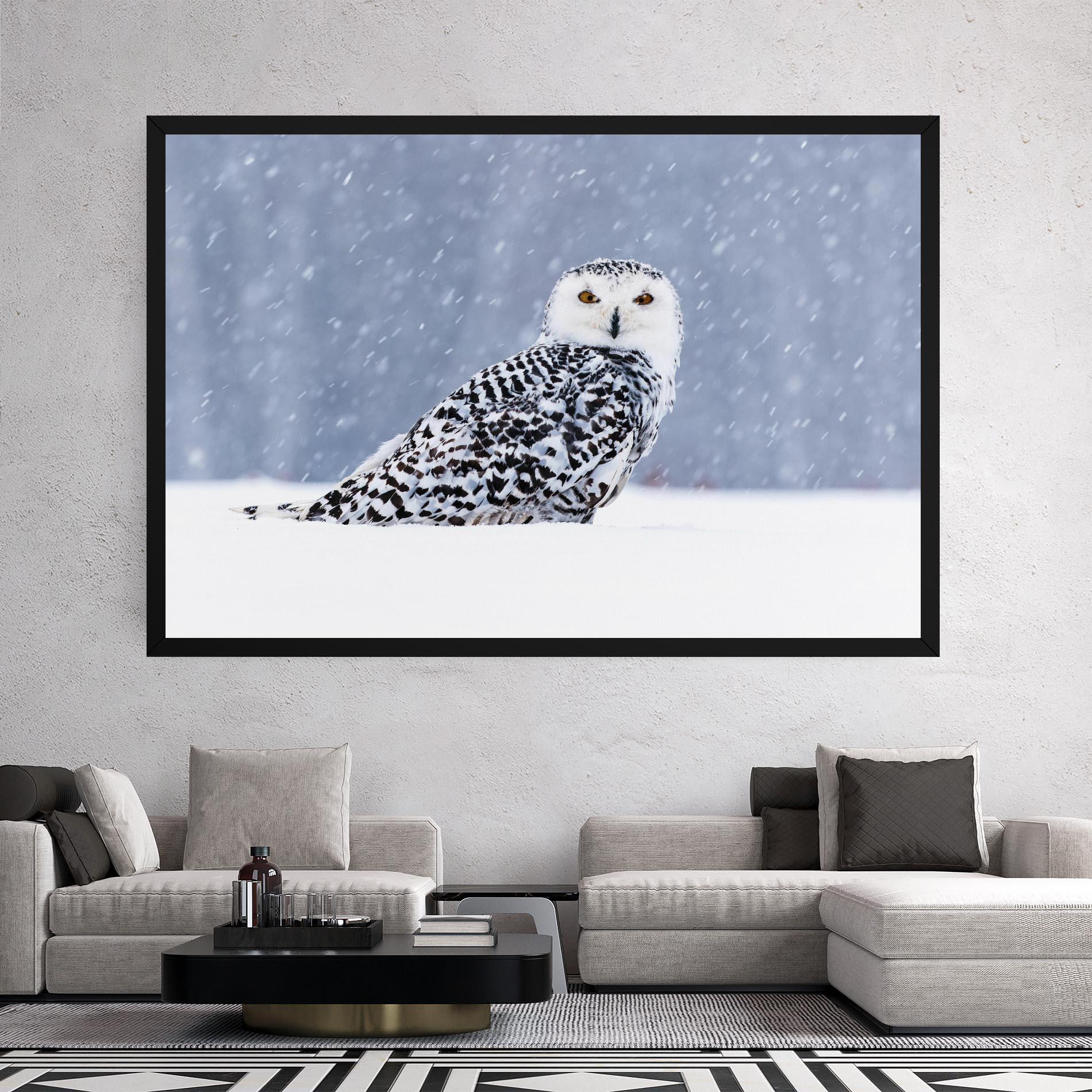 Vászonkép Snow Owl mockup 2