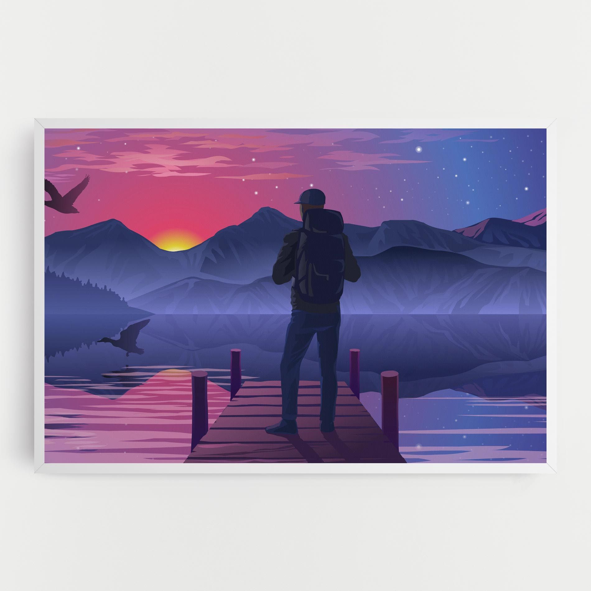 Lake Pink Night mockup 0