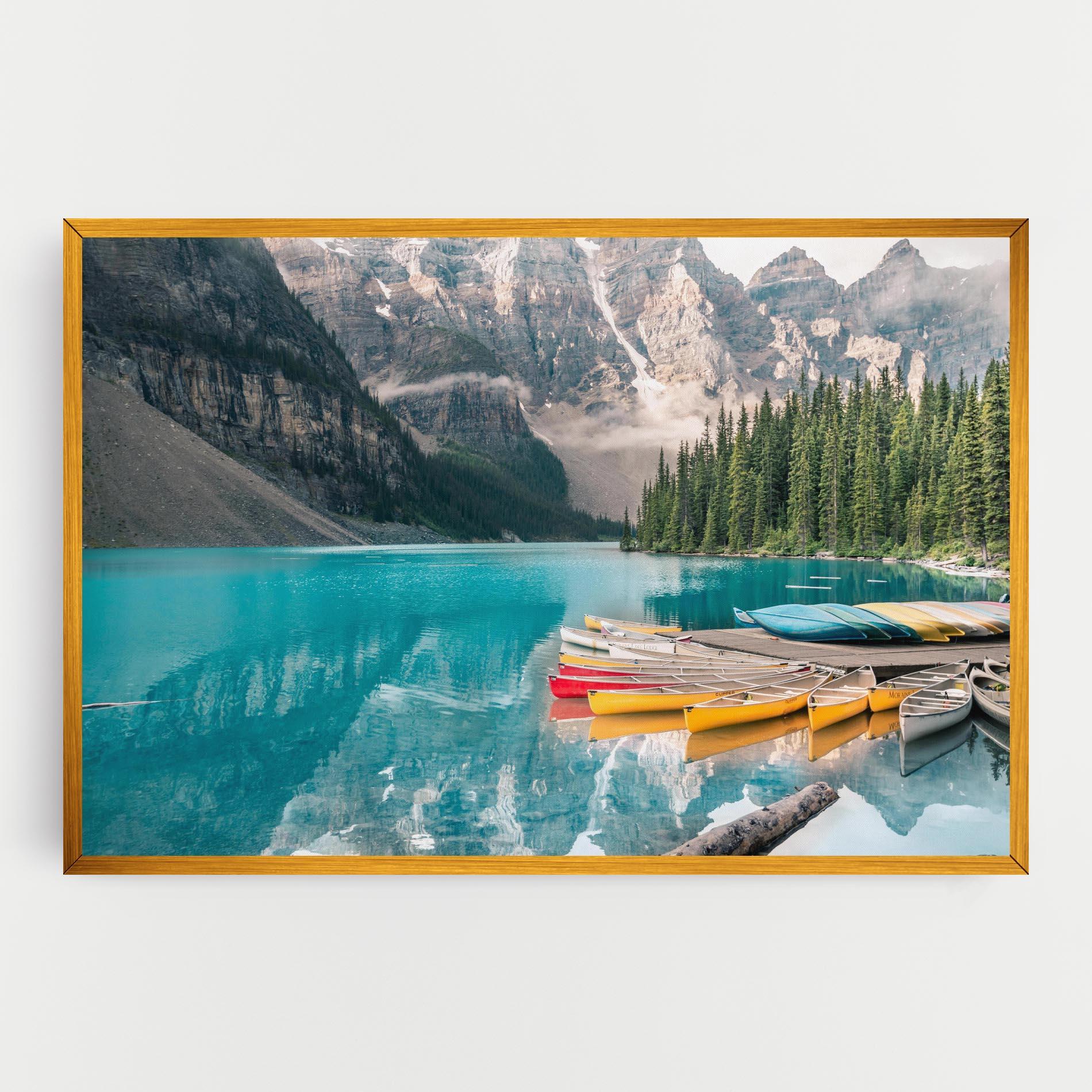 Vászonkép Beautiful Moraine Lake mockup 0