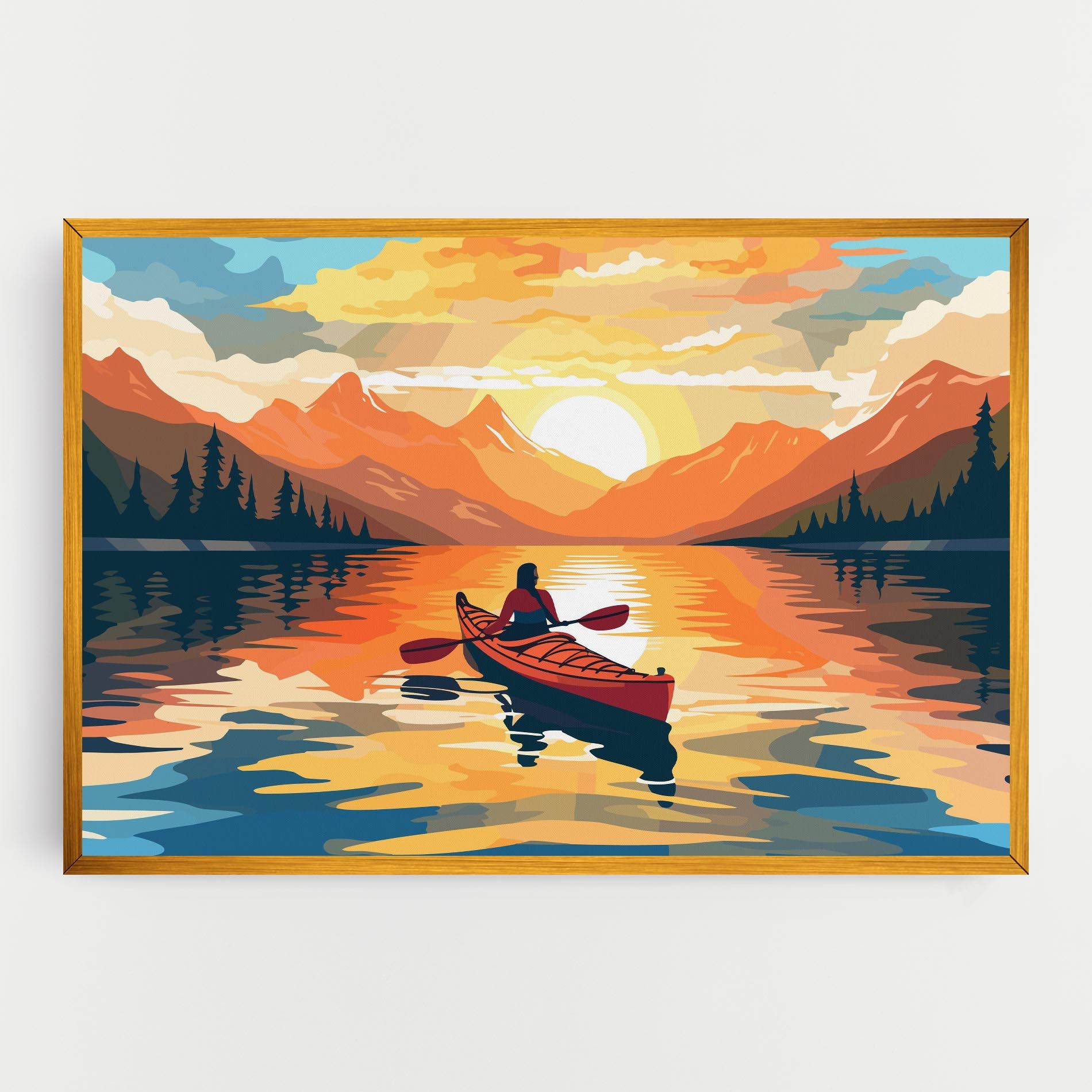 Boat Sunset Woman mockup 0