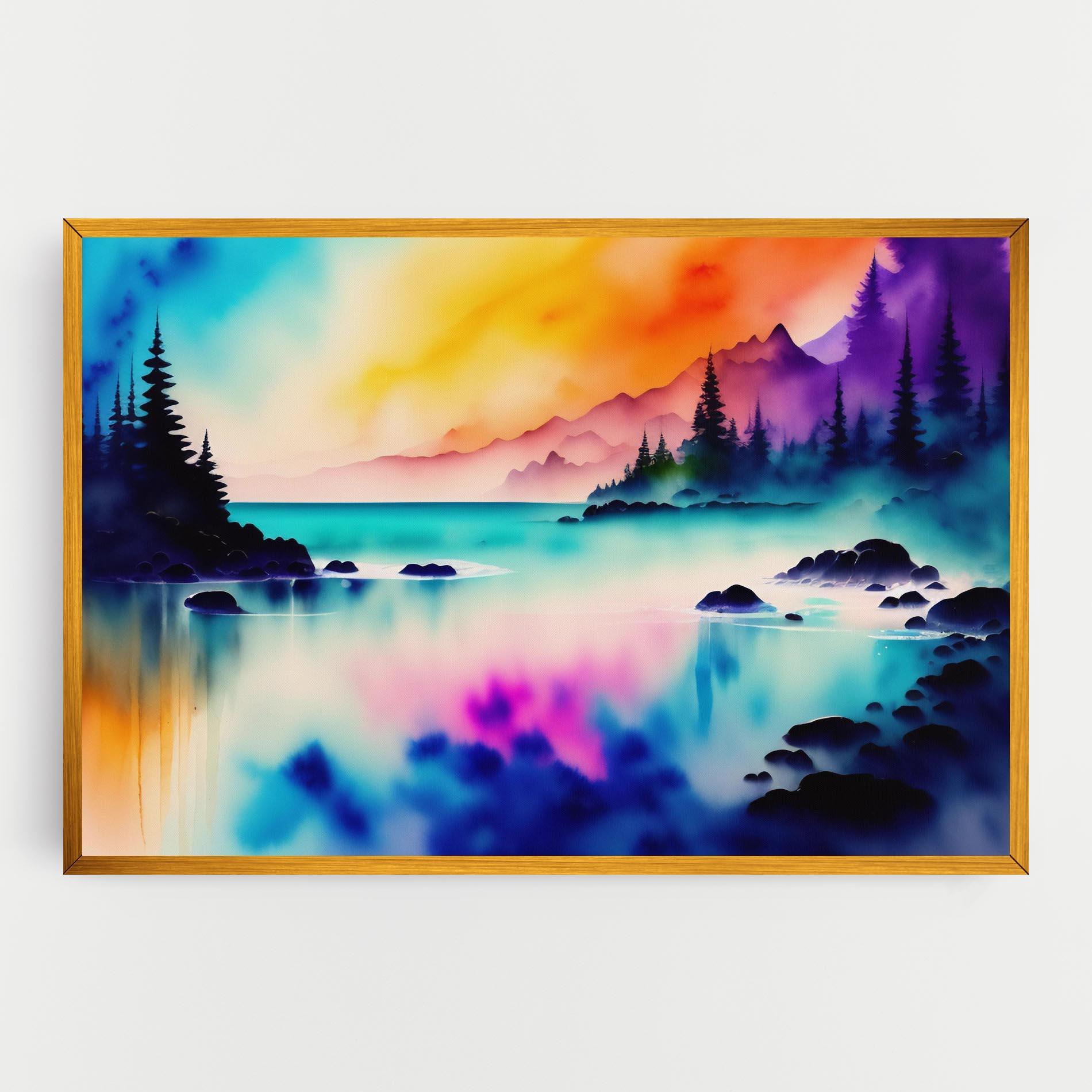 Vászonkép Lake Painting mockup 0