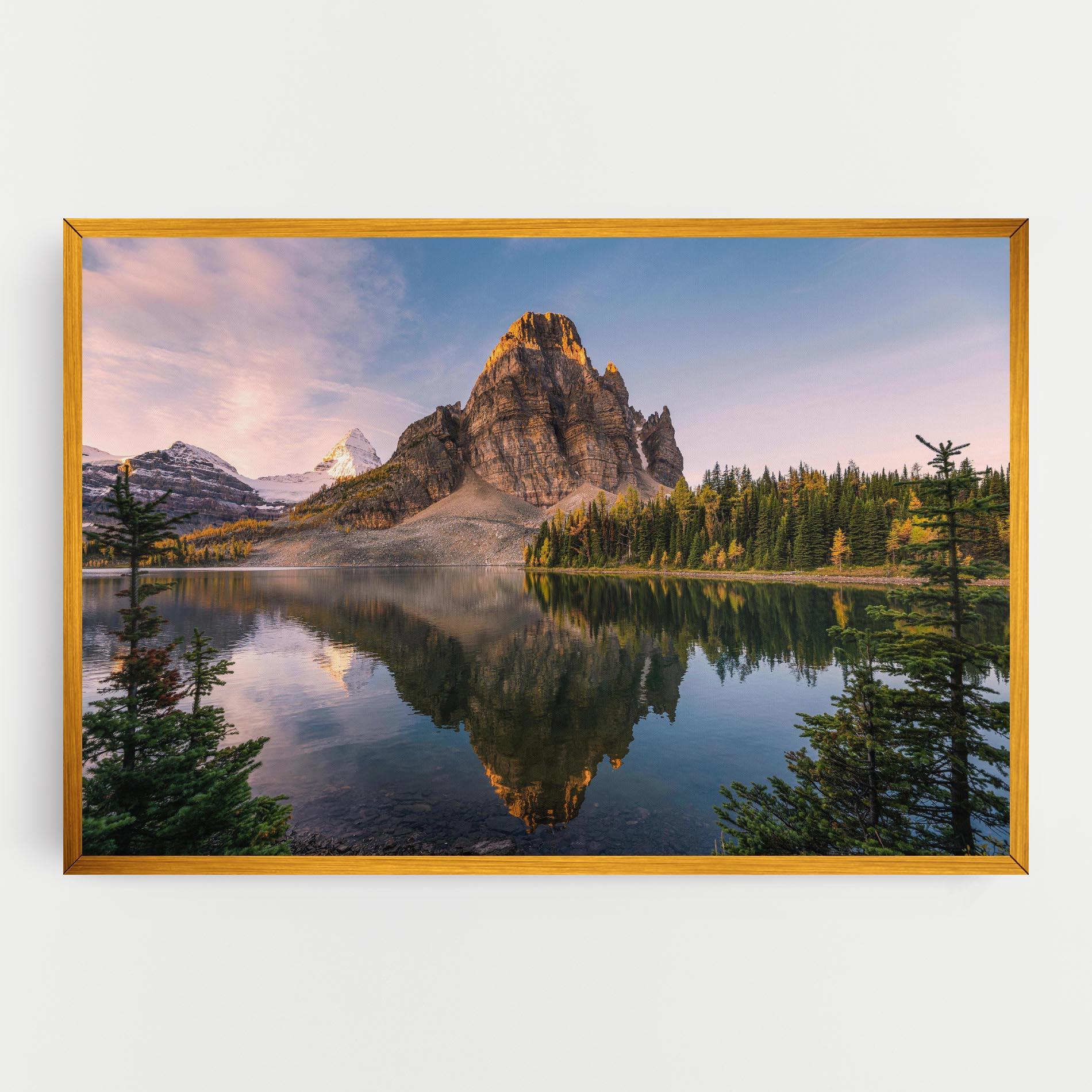 Vászonkép Mountain Sunrise Lake mockup 0