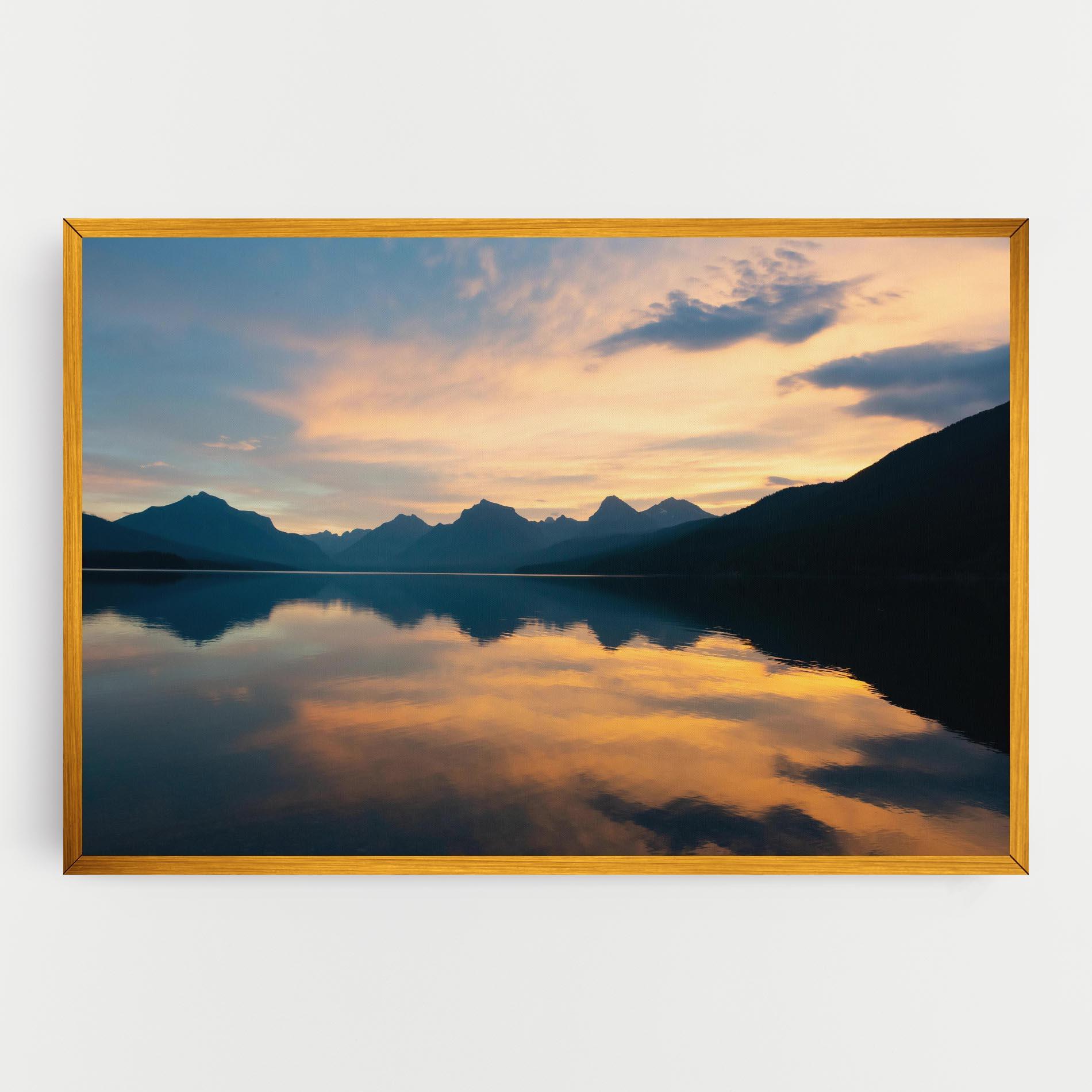 Vászonkép Orange Light Lake mockup 0