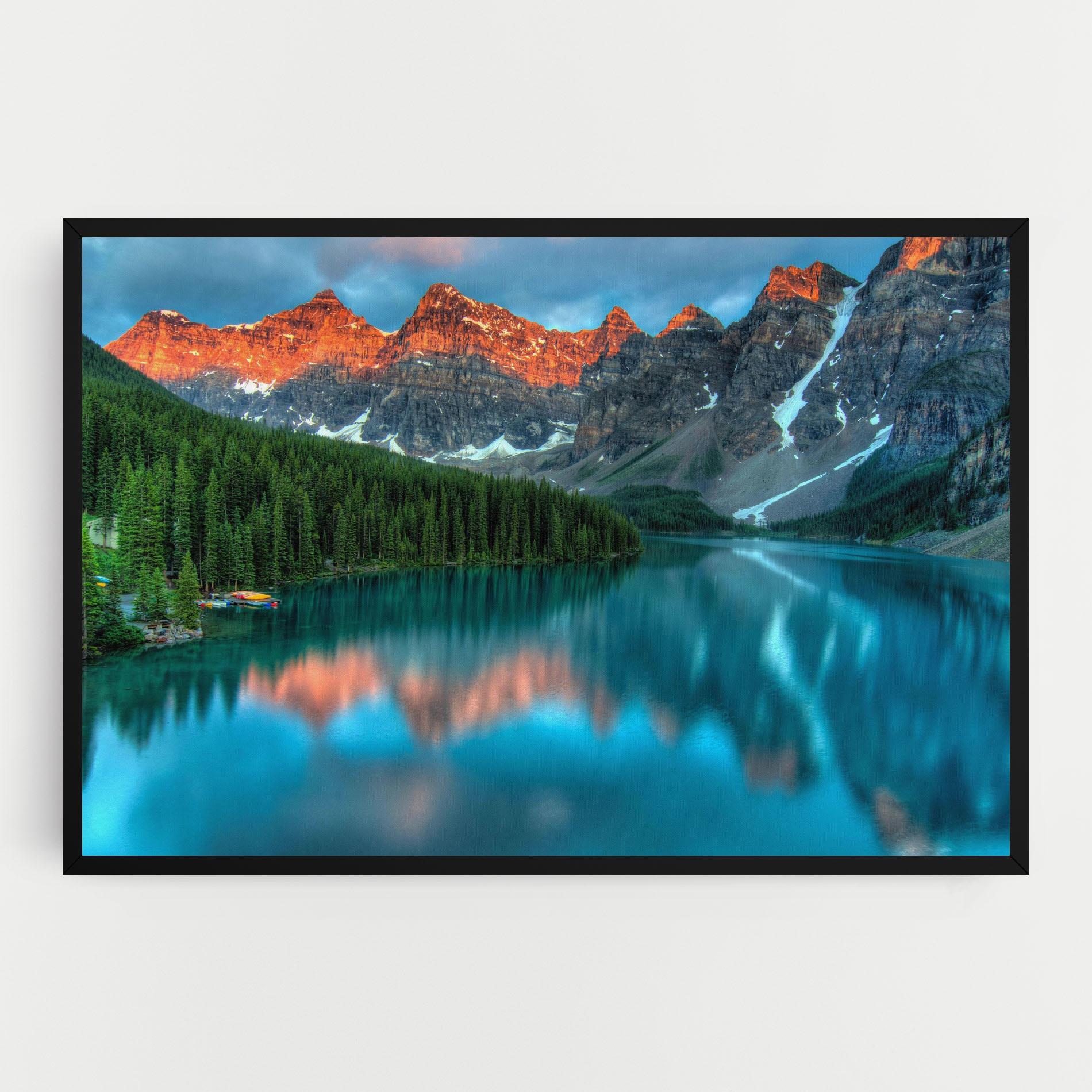 Vászonkép Beautiful Blue Lake mockup 0