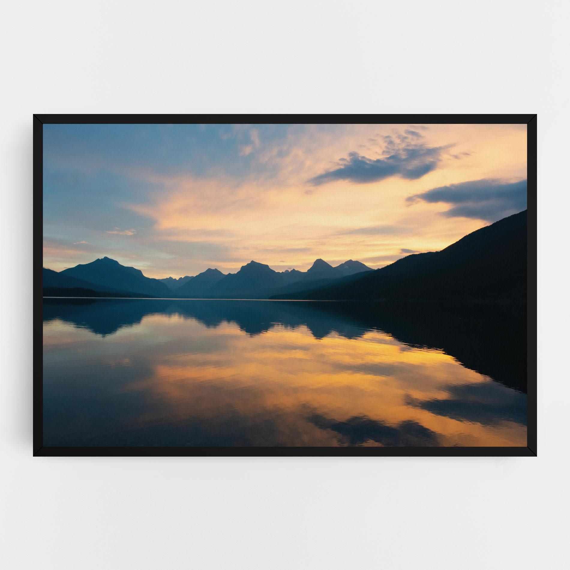 Vászonkép Orange Light Lake mockup 0
