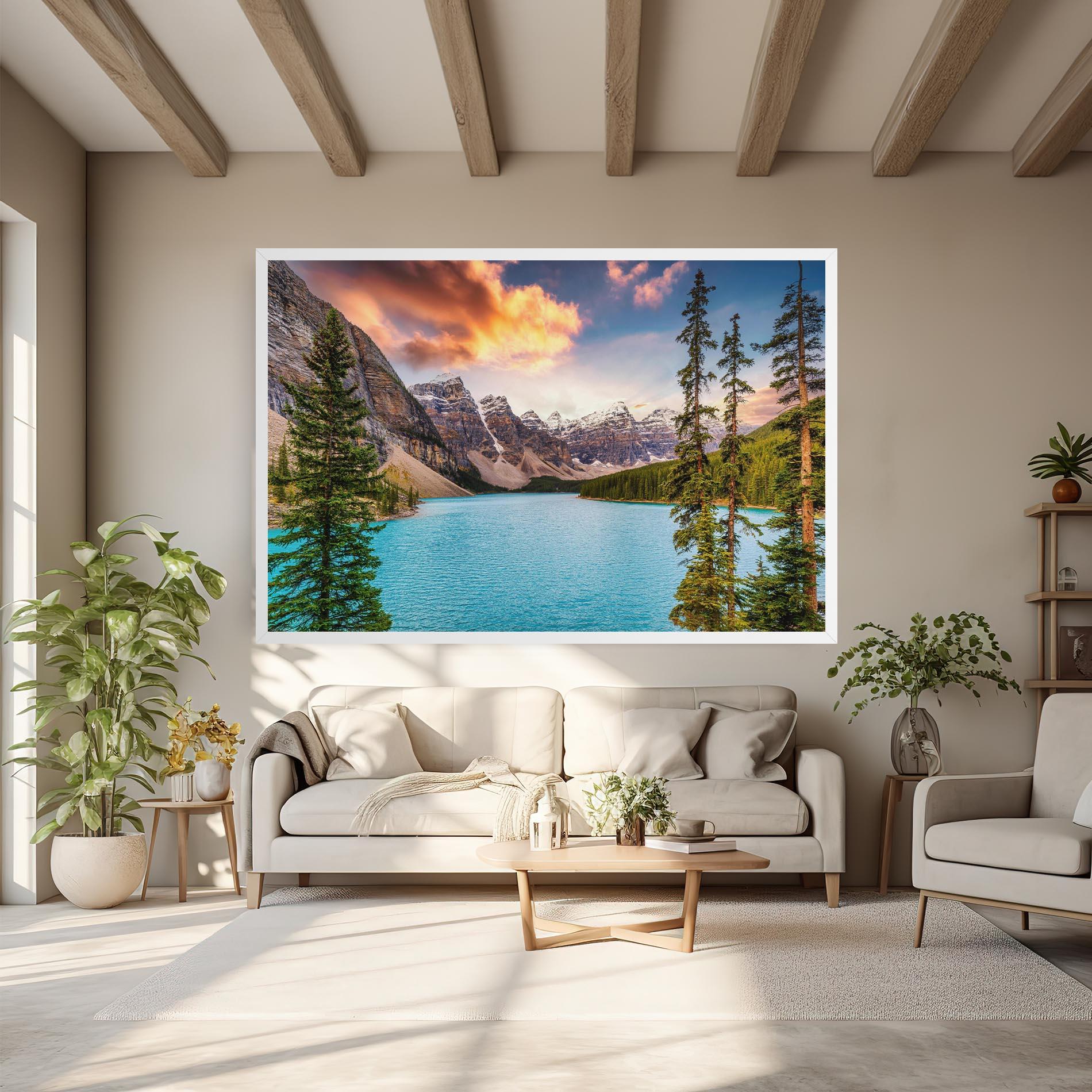 Vászonkép Blue Magic Lake mockup 6