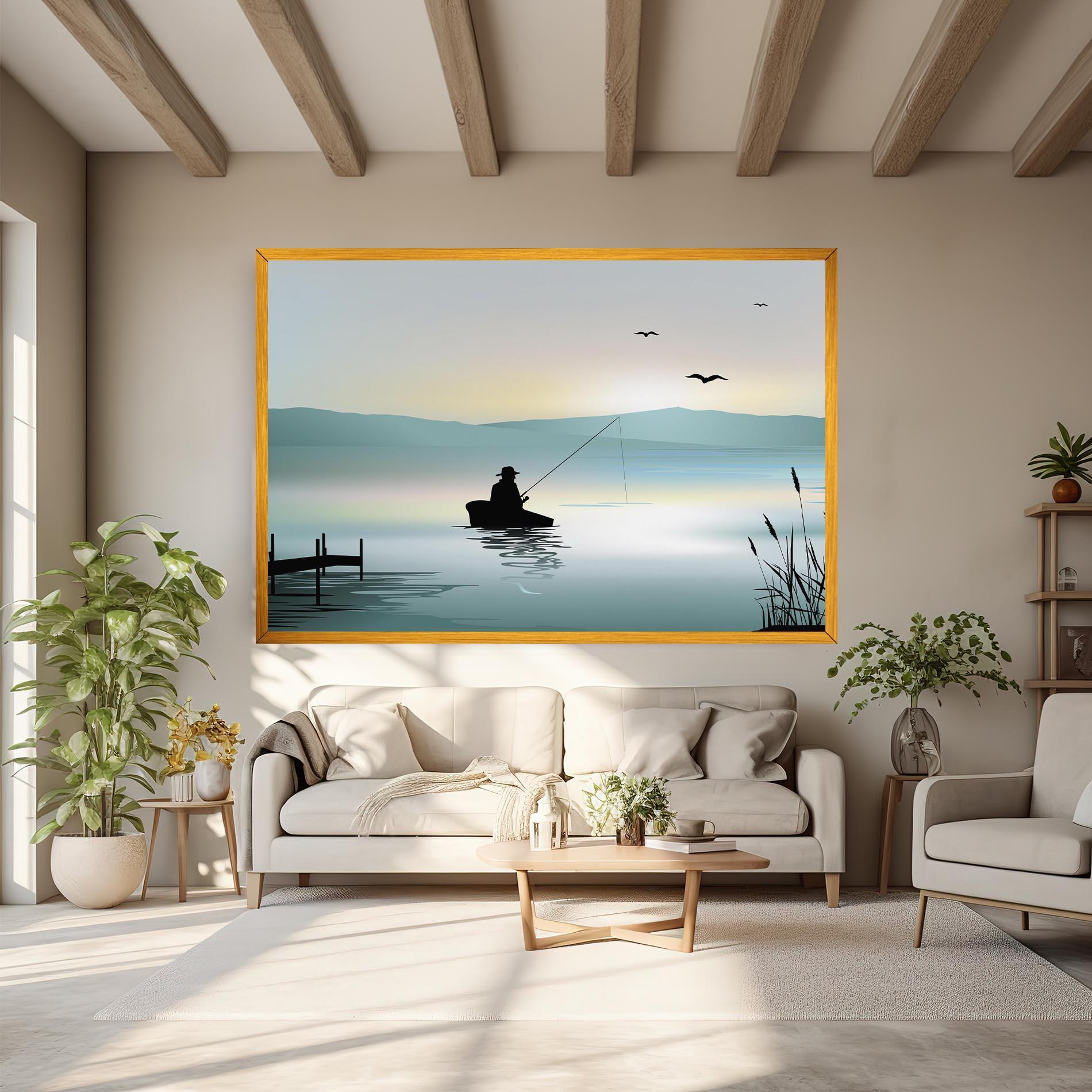 Vászonkép Fishman Lake View mockup 6