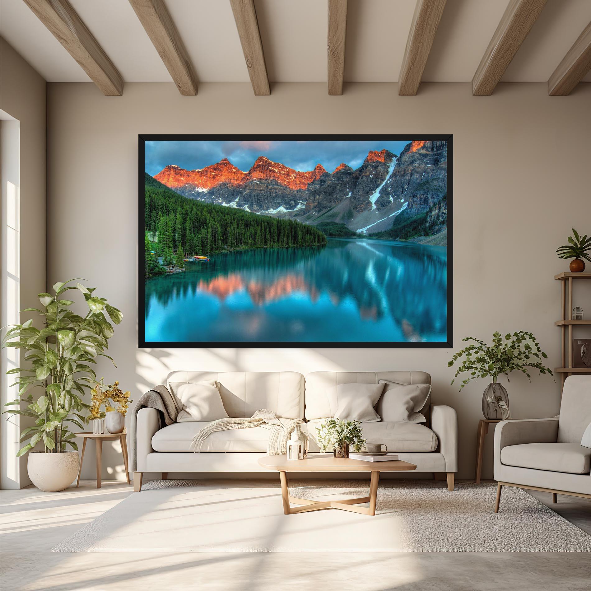 Vászonkép Beautiful Blue Lake mockup 6