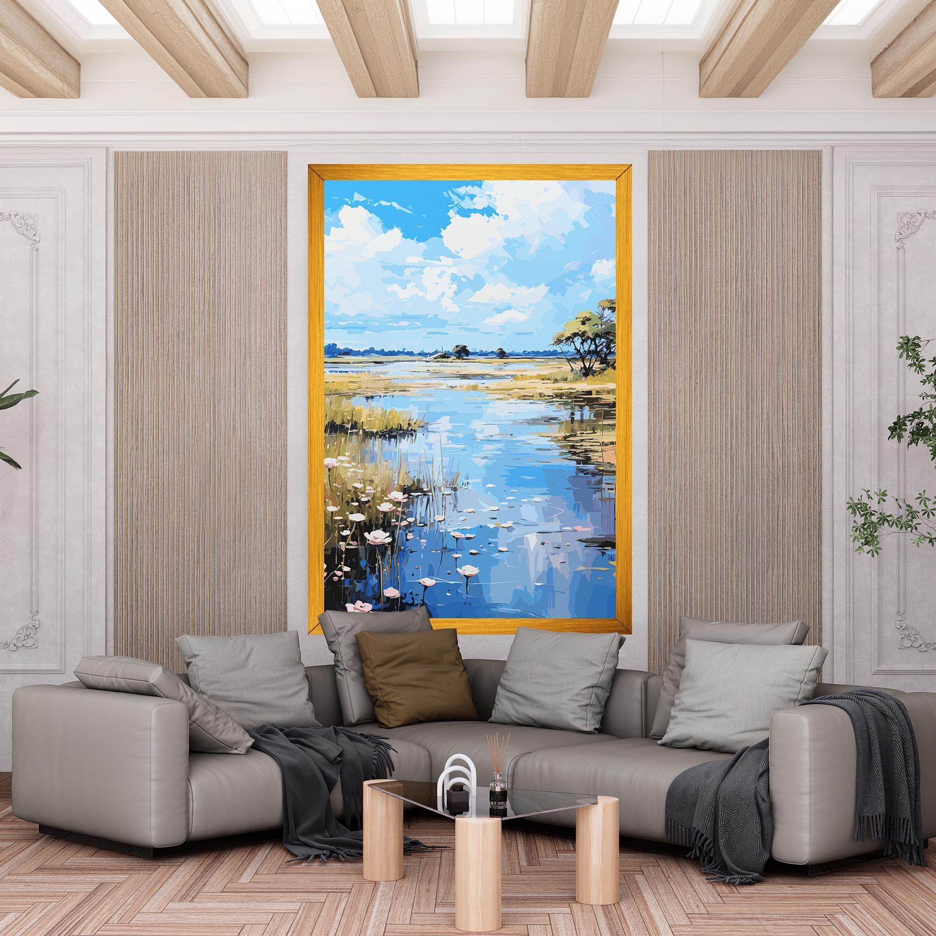 Vászonkép Riverside Flowers mockup 6