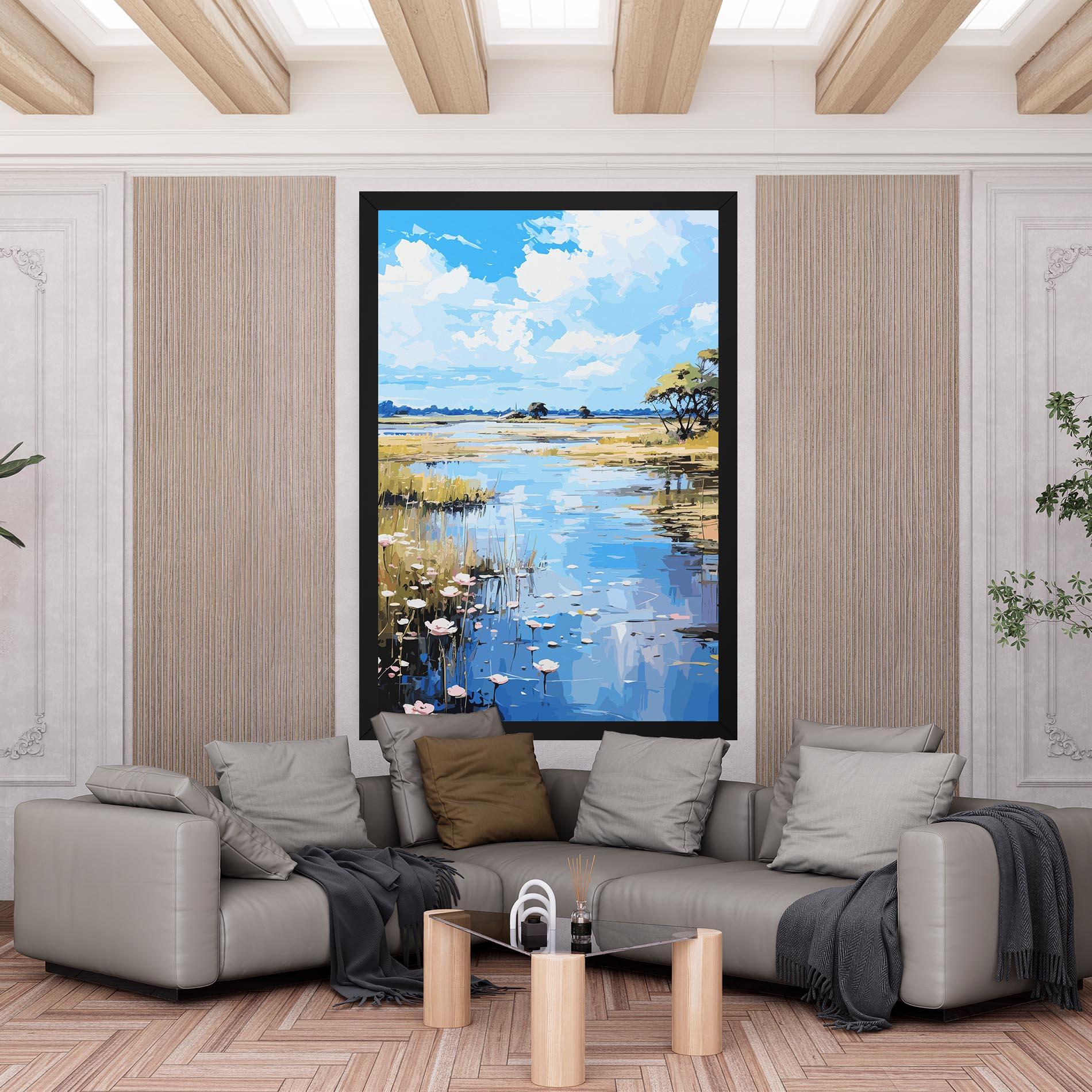 Vászonkép Riverside Flowers mockup 6