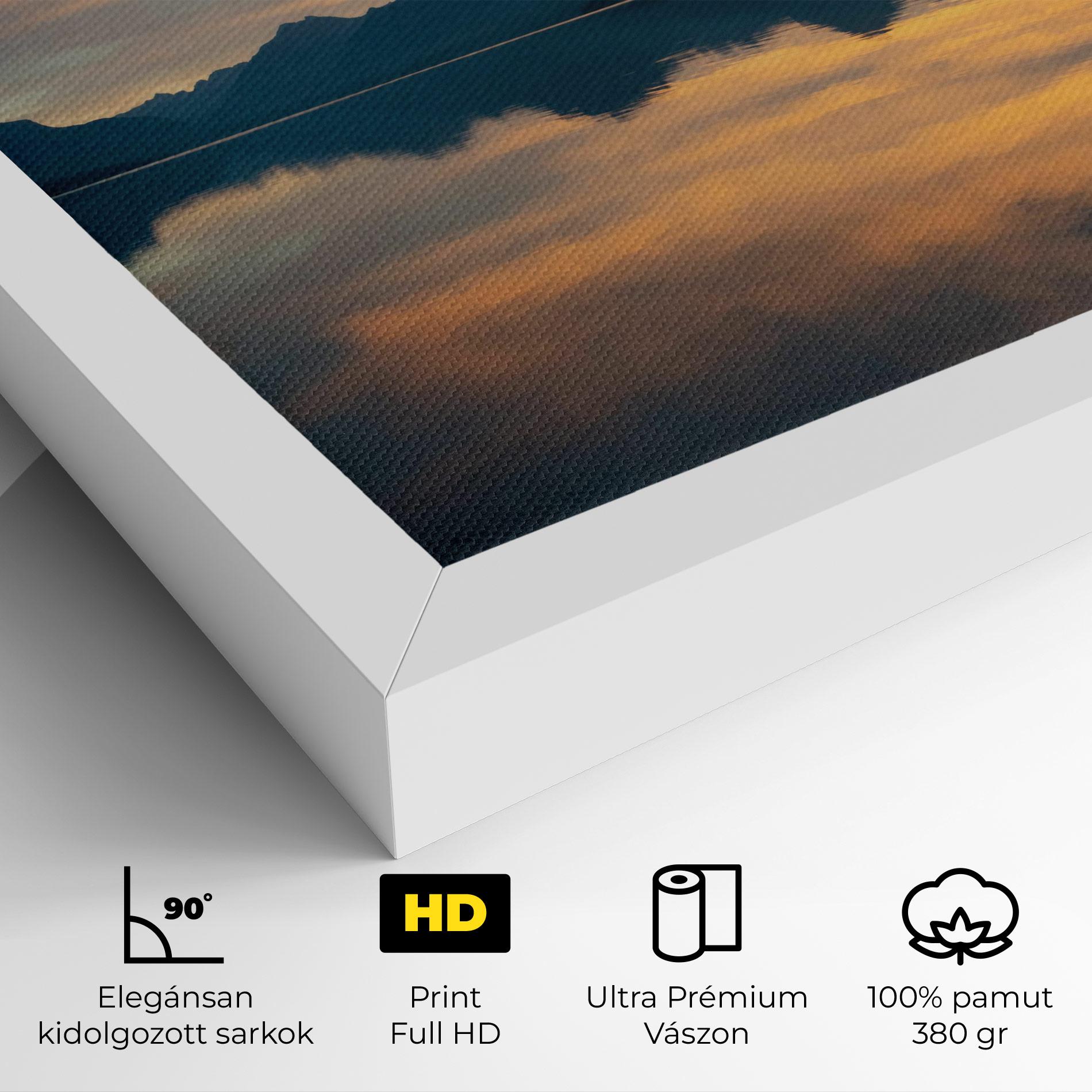Vászonkép Orange Light Lake mockup 4