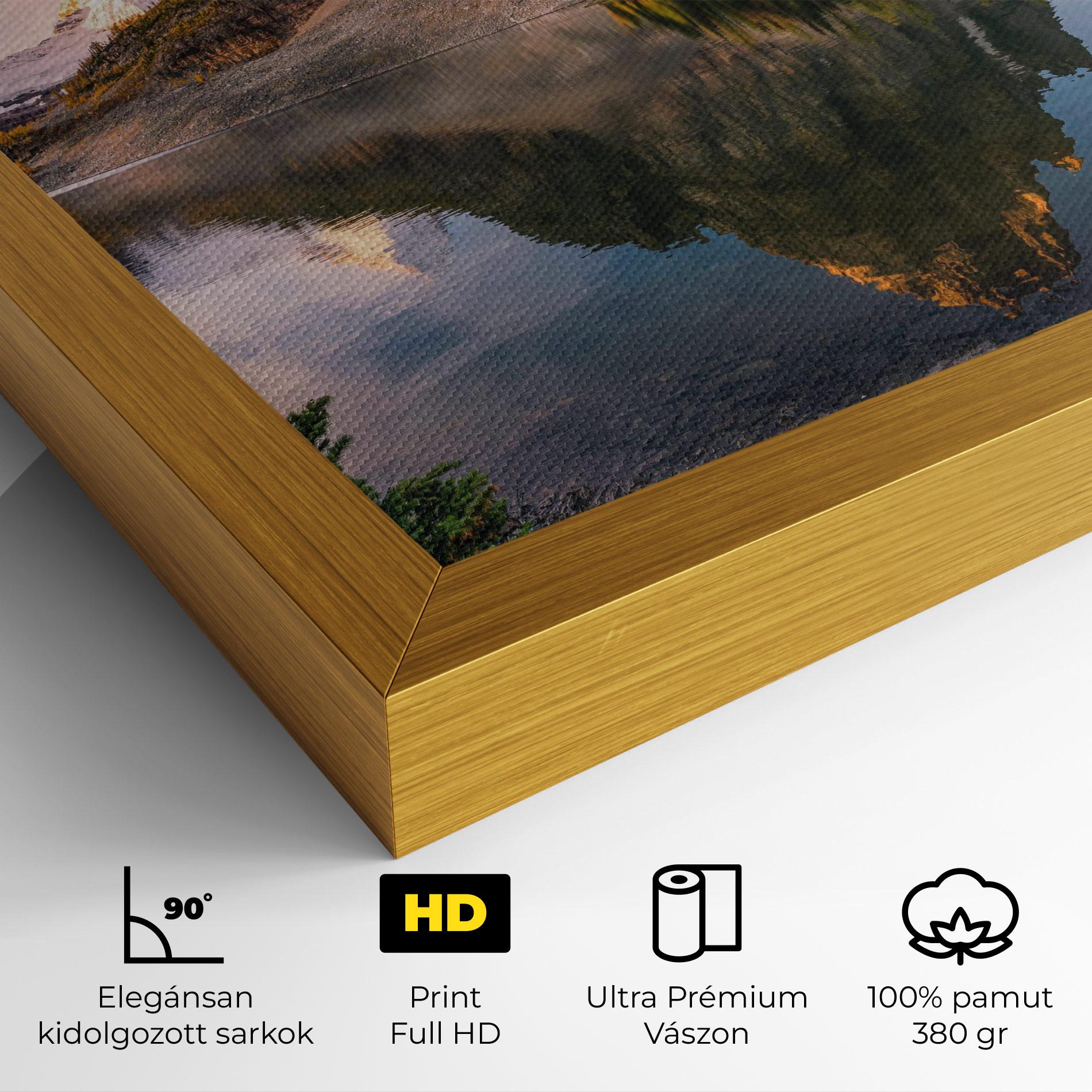 Vászonkép Mountain Sunrise Lake mockup 4
