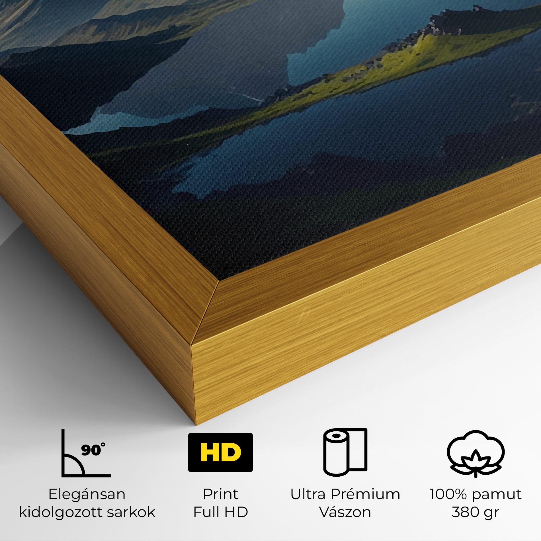 Vászonkép Red Flower Lake mockup 4