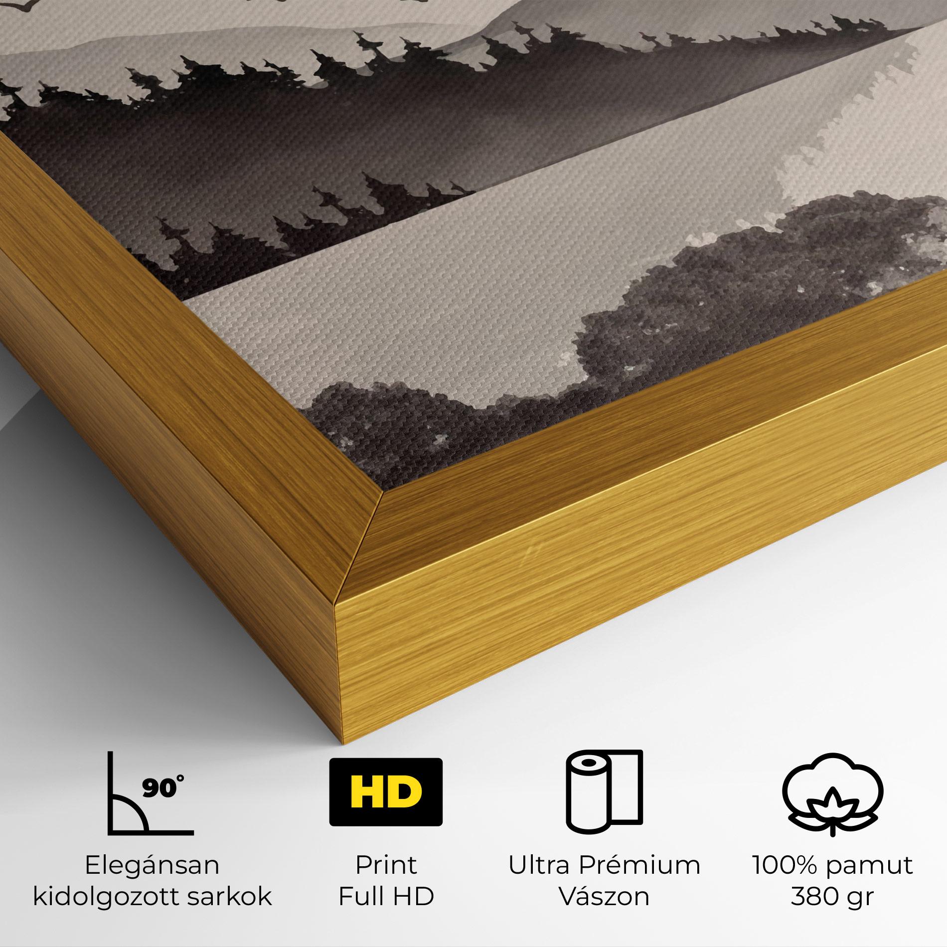 Vászonkép Red Tree Lake mockup 4