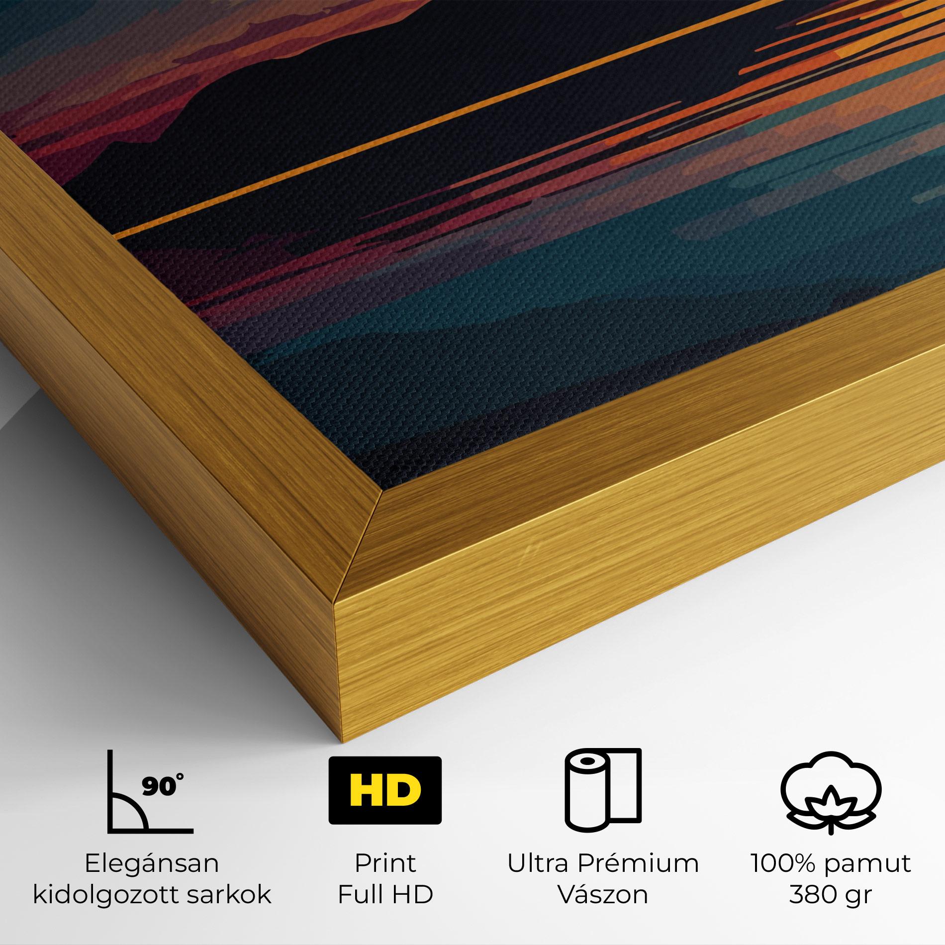 Vászonkép Sunset Art Lake mockup 4